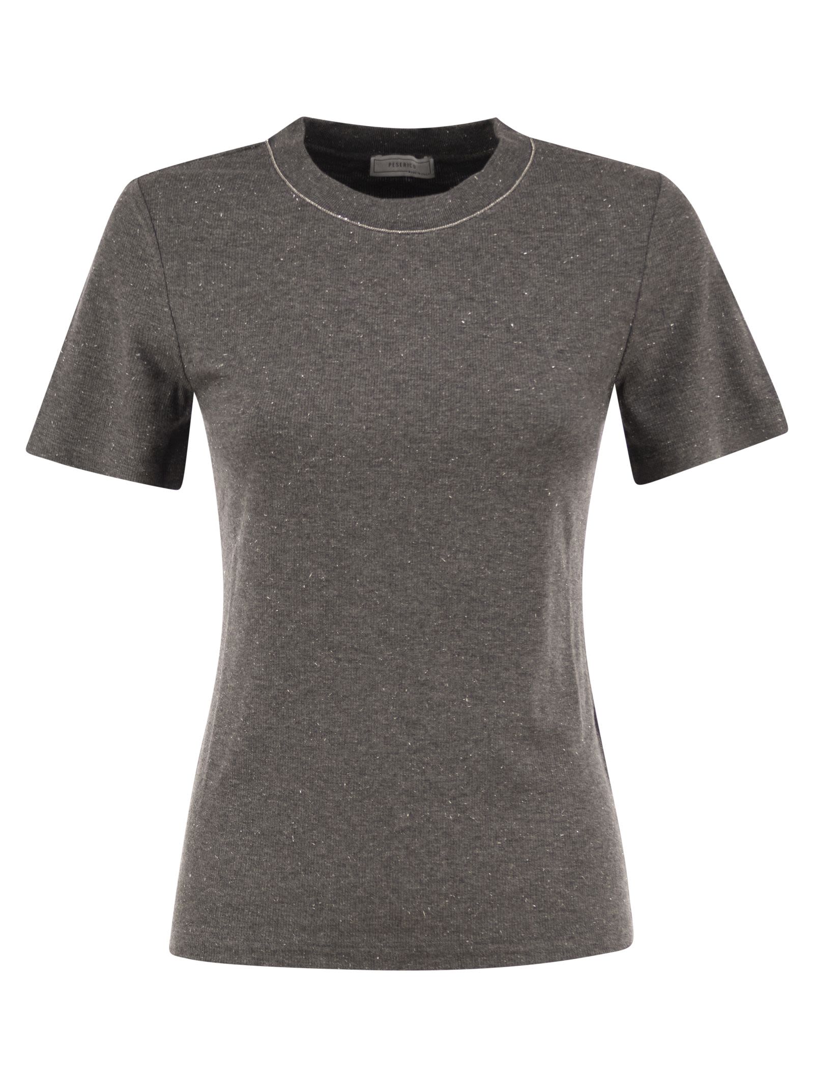 Peserico Viscose Jersey T-Shirt With Lurex