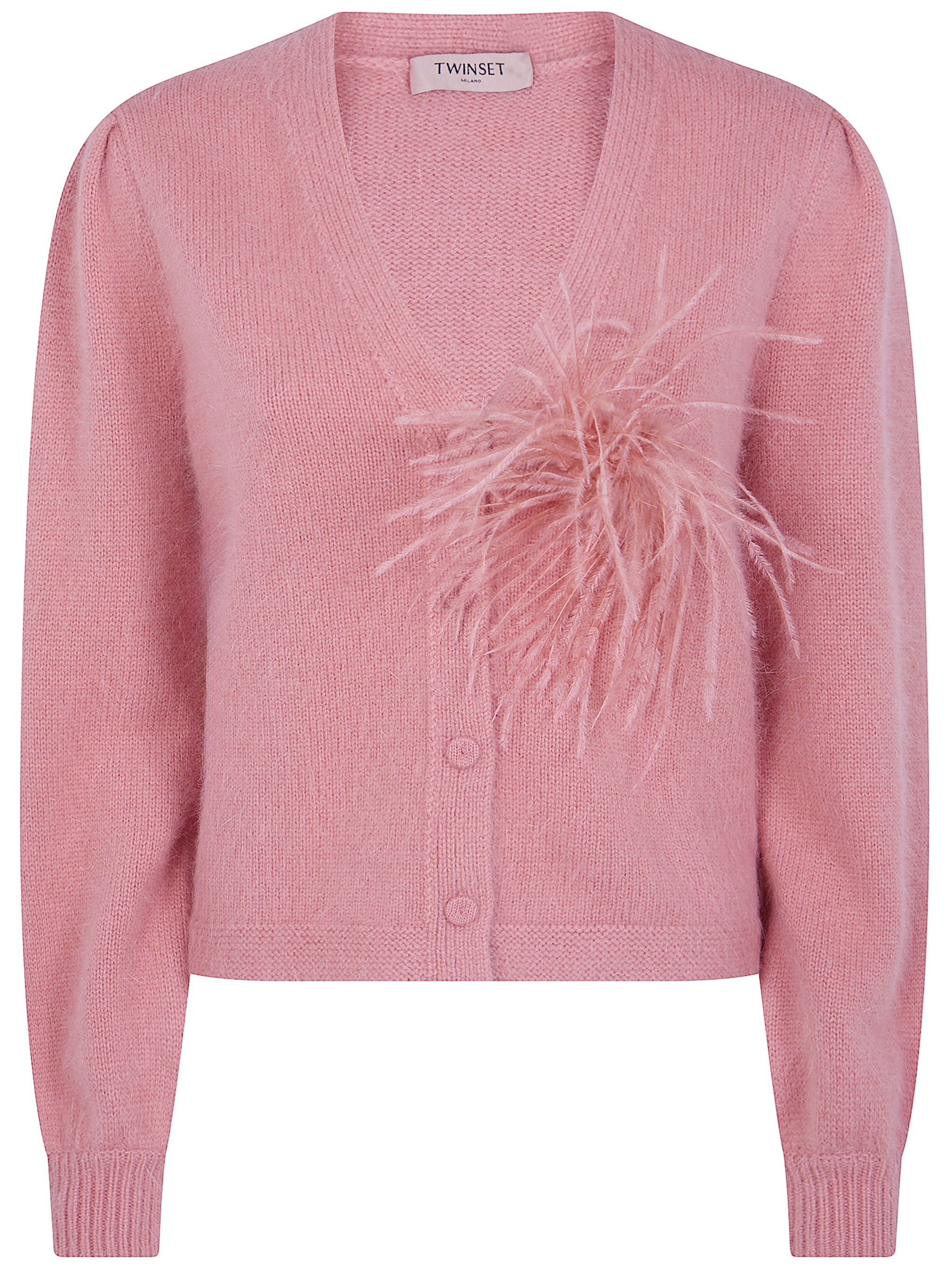 Twin-Set Pink Purple Polyamide Cardigan