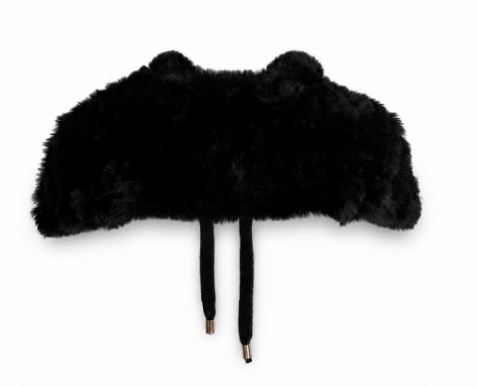 Pinko Black Polyester Balaclava