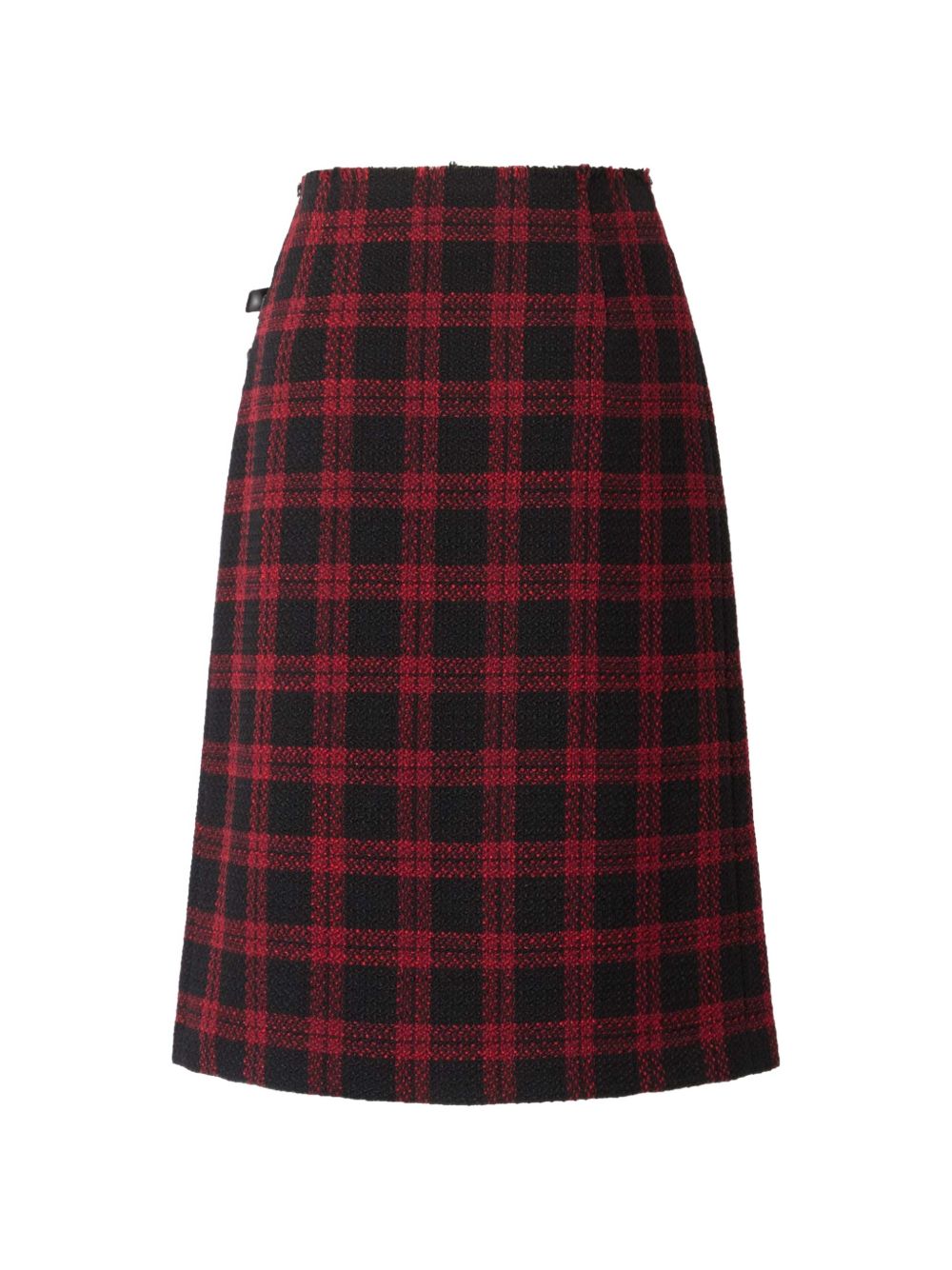 Pinko Black Red Polyester Skirt