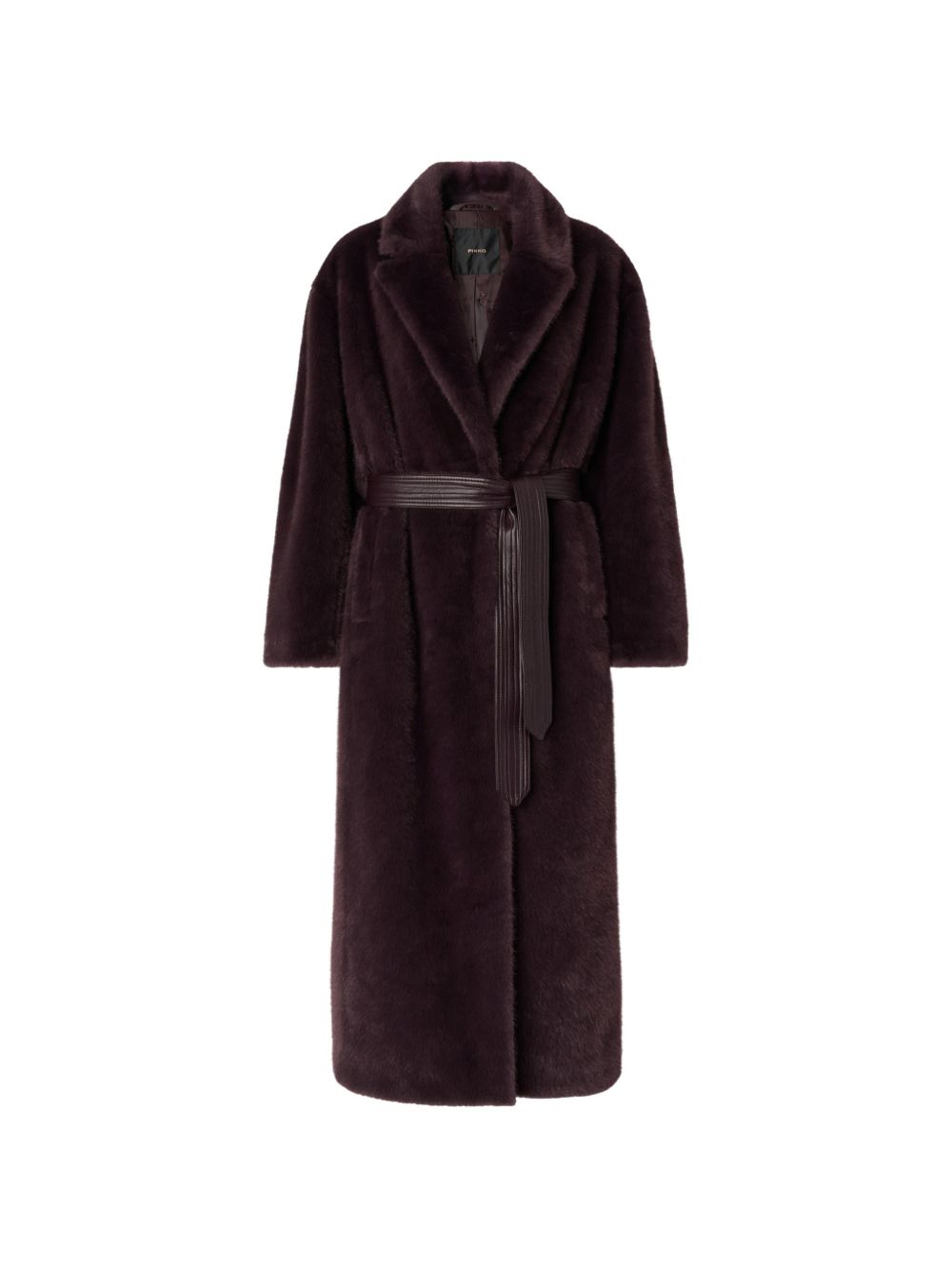 Pinko Brown Polyester Coat