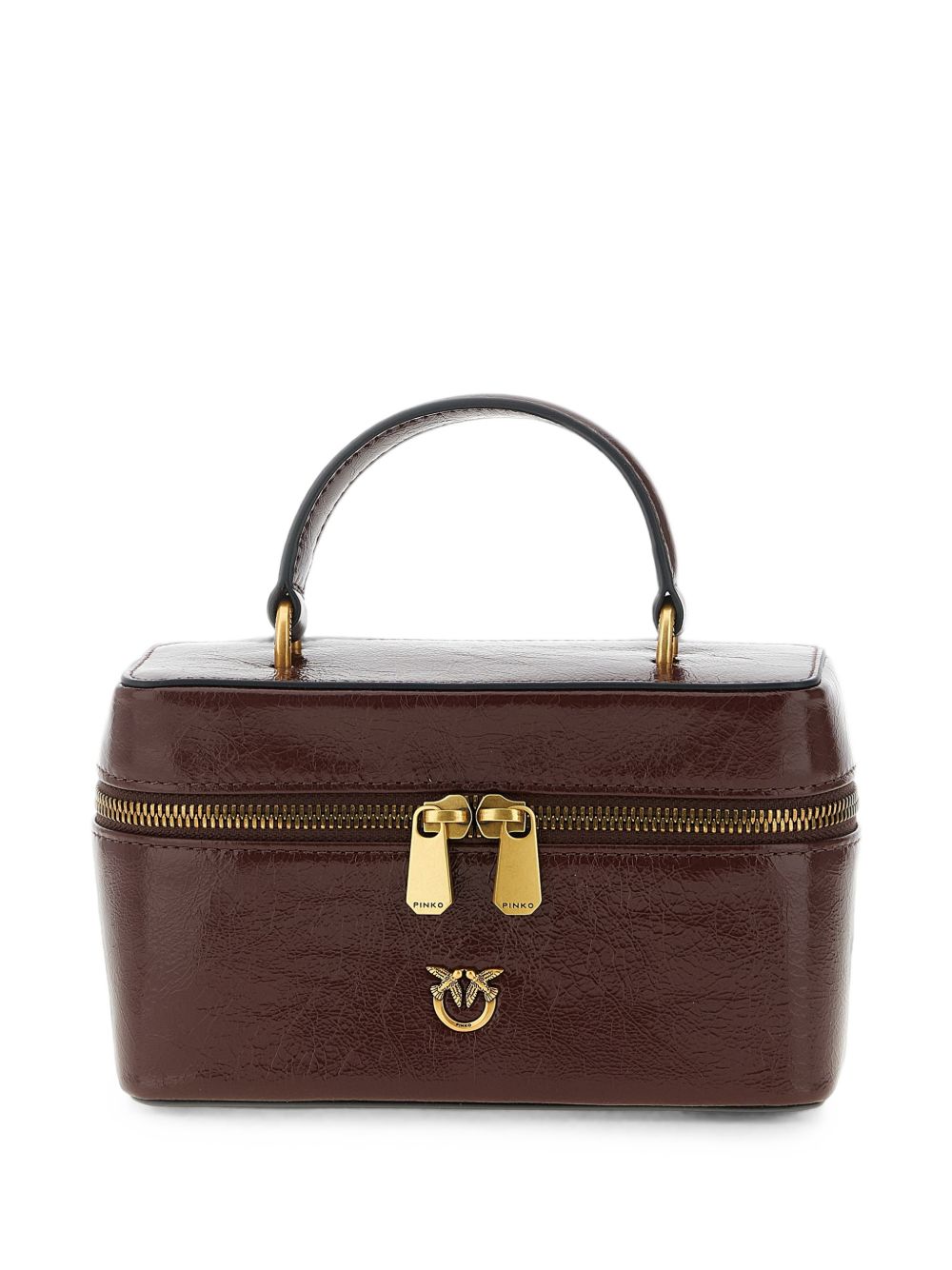 Pinko Chestnut Leather Bag