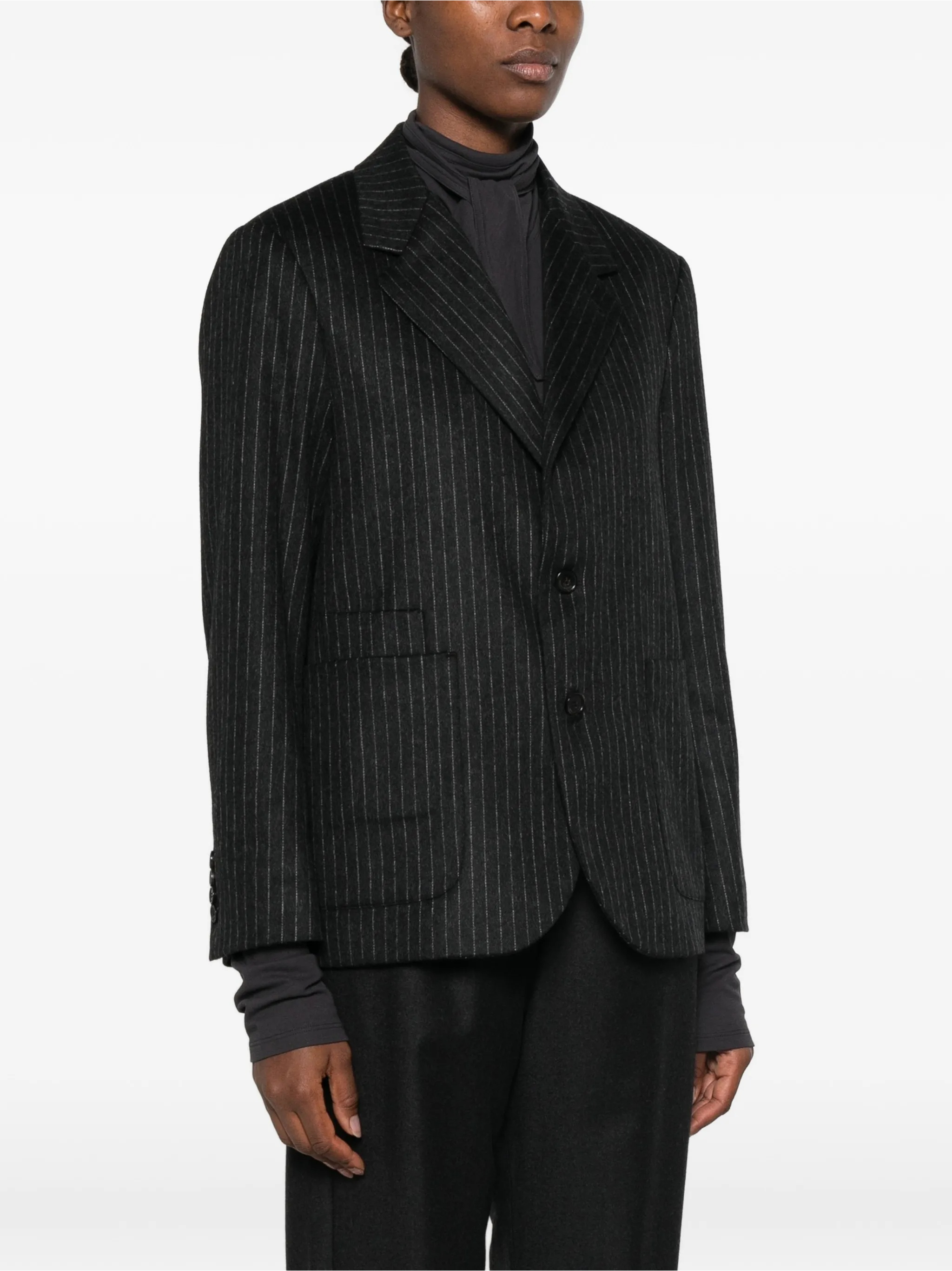 Barena Pinstripe-Pattern Notched-Lapels Jacket