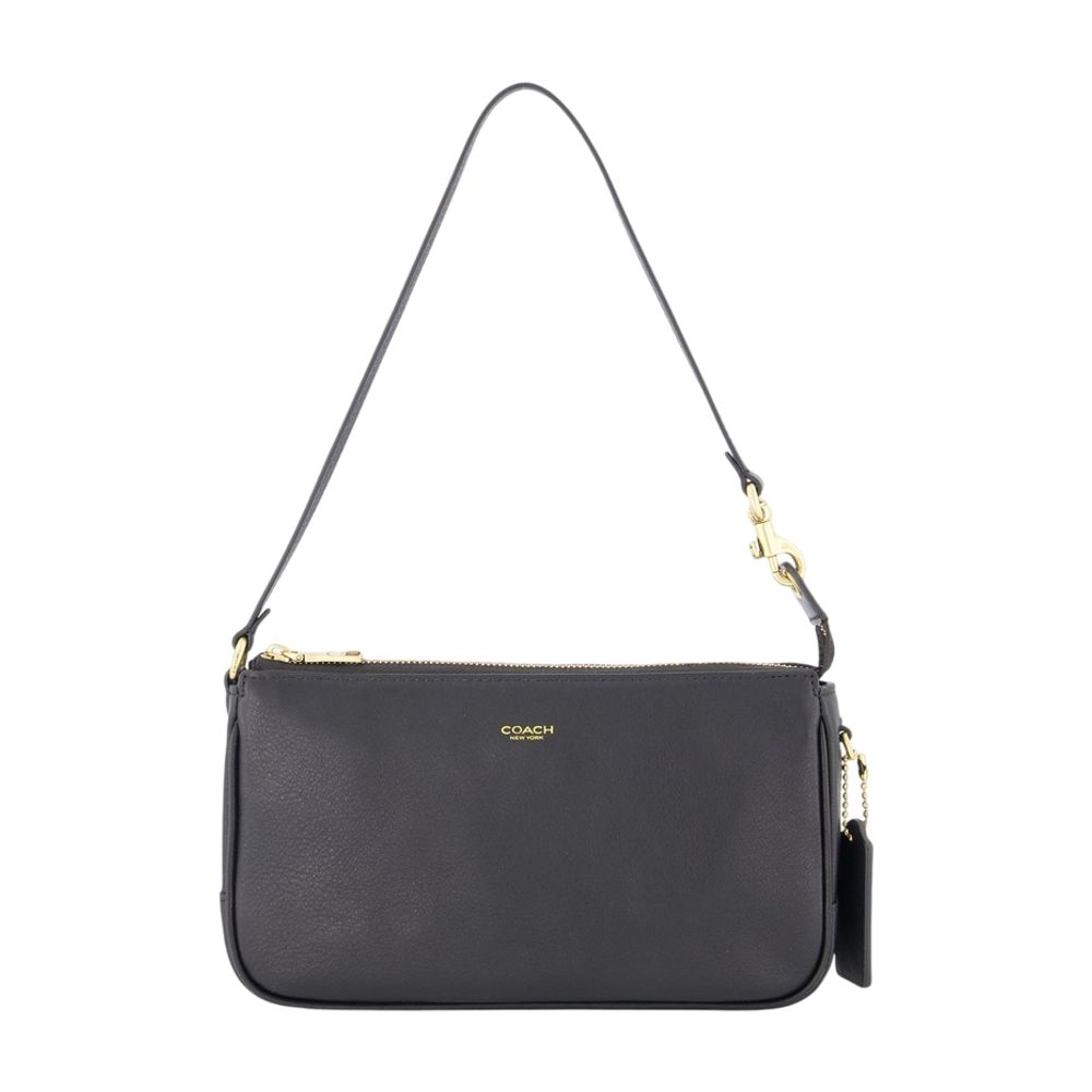 Coach "Plaza" Grained Leather Shoulder Bag