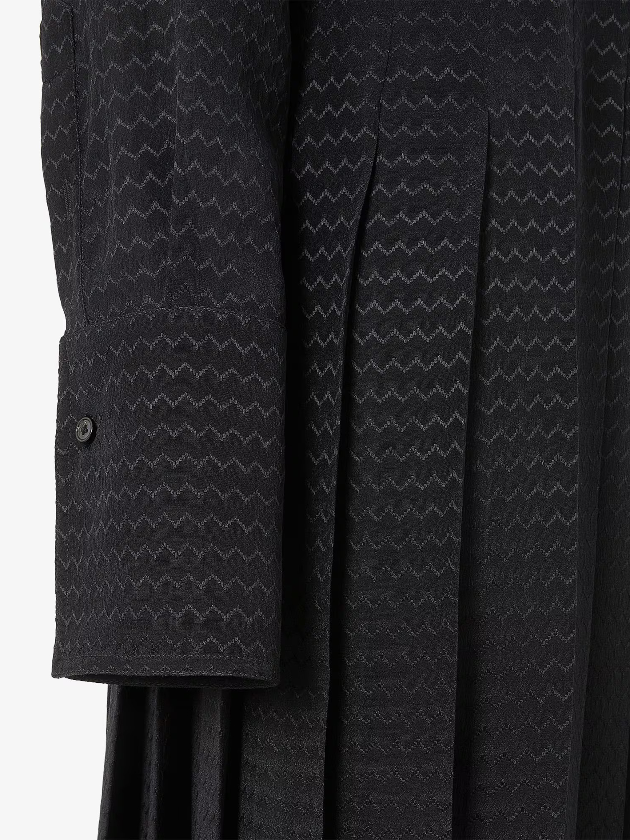 Fendi Pleated Zigzag-Pattern Midi Dress