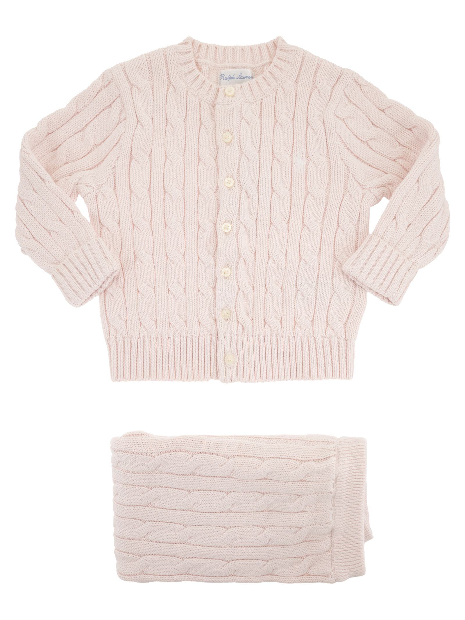 Polo Ralph Lauren Cotton Cable-Knit Cardigan And Trousers 