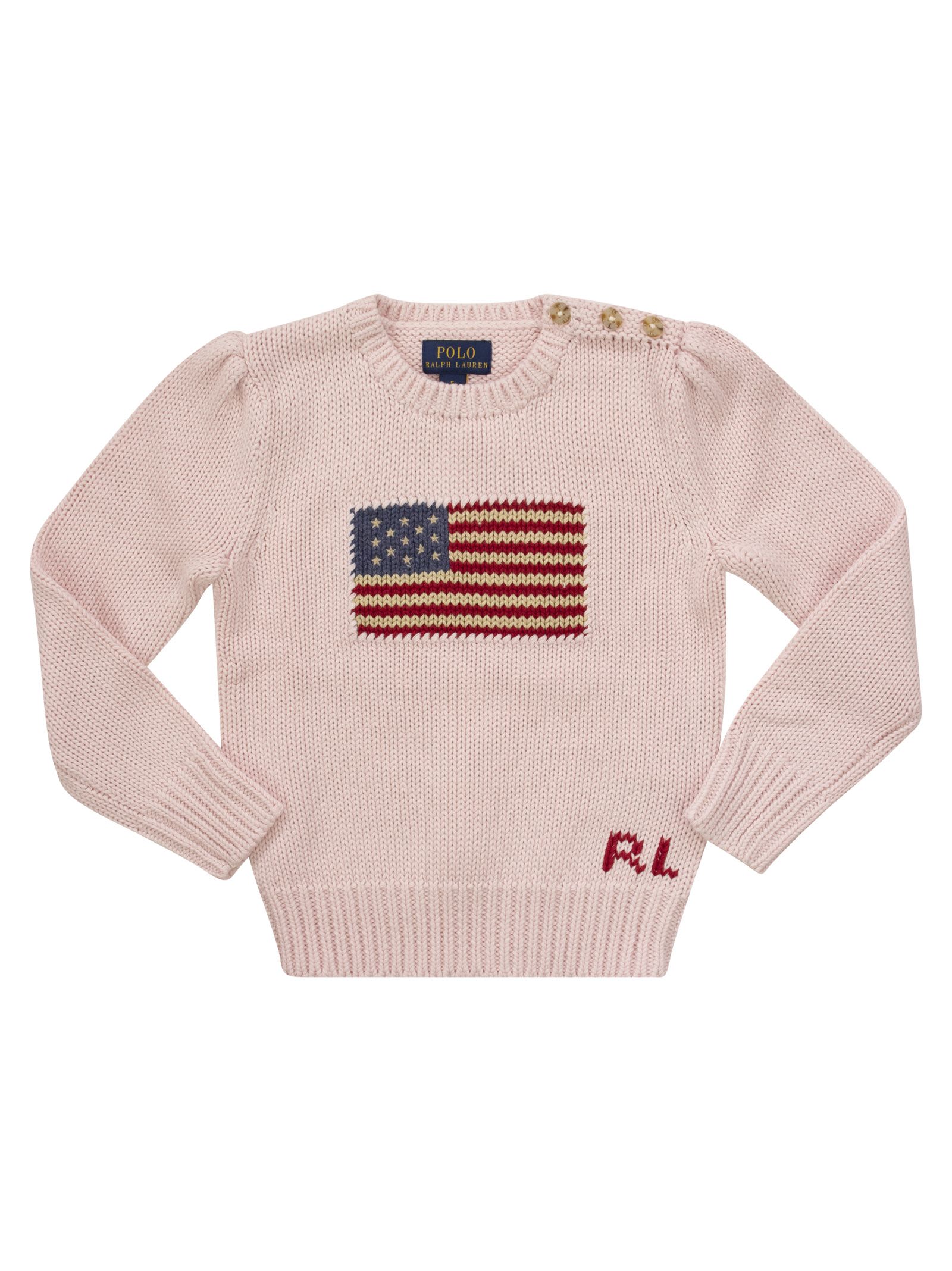 Polo Ralph Lauren Cotton Crew-Neck Sweater With Flag