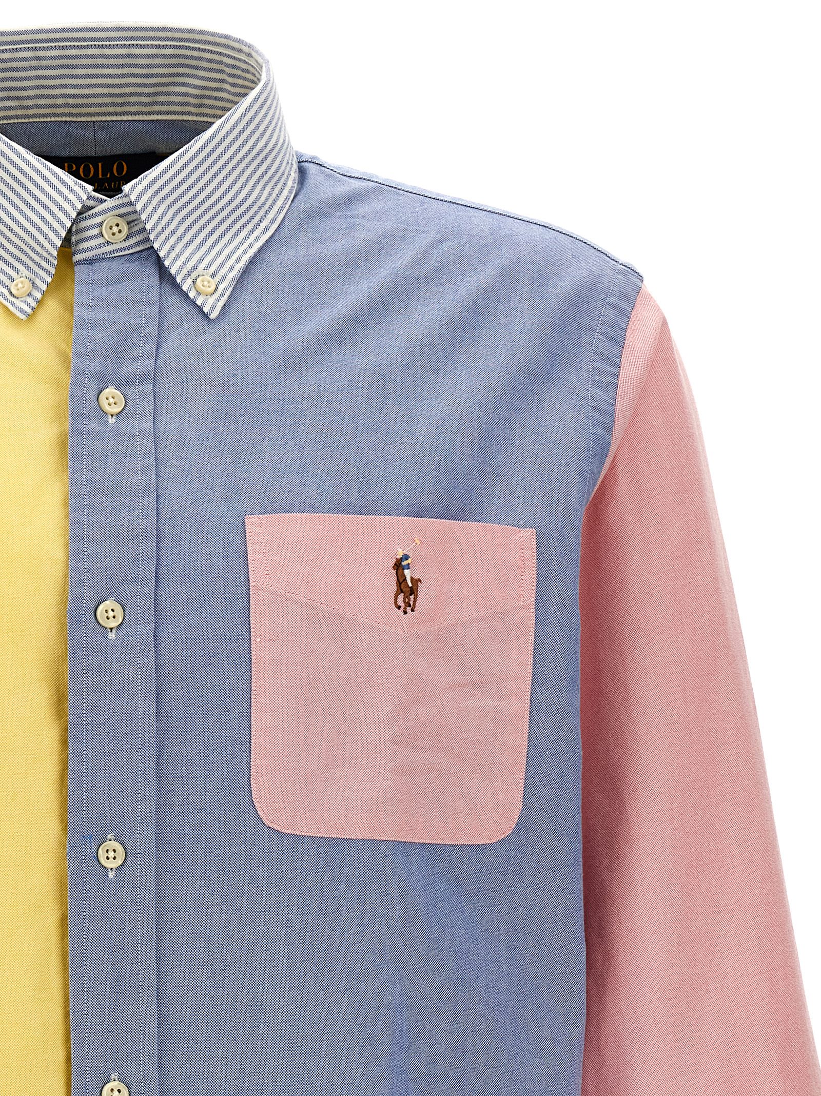 Polo Ralph Lauren Patchwork Shirt With Logo Embroidery