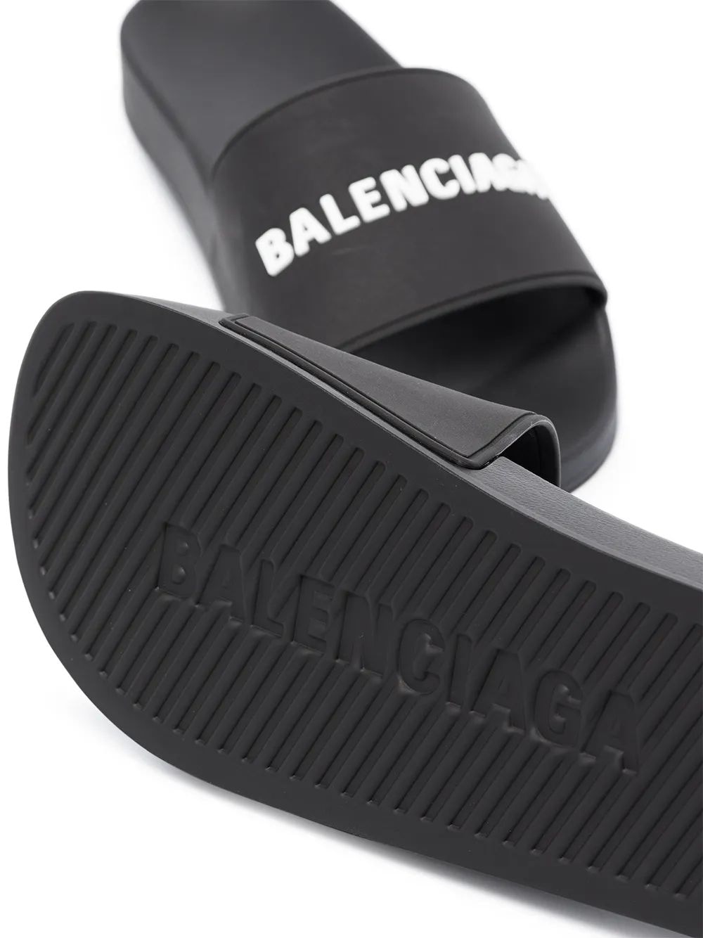 Balenciaga Pool Slide Bal Logo