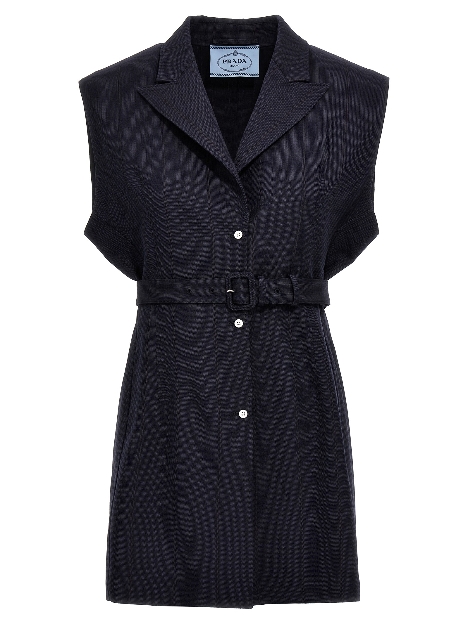 Prada Belt Wool Vest
