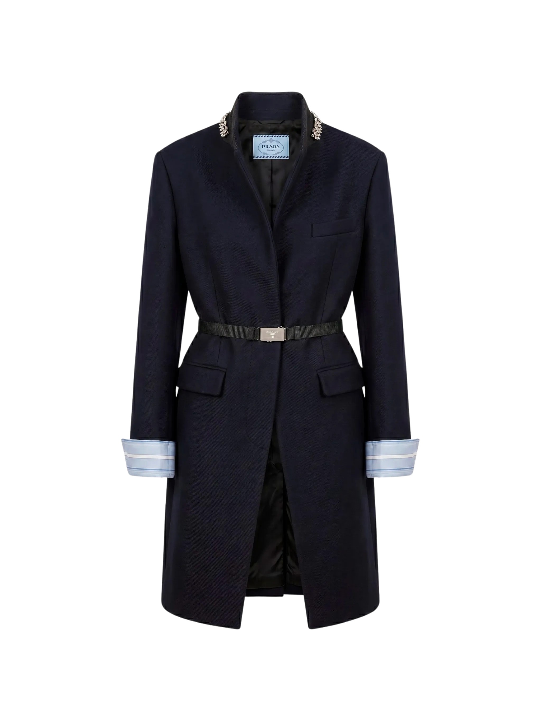 Prada Coat With Jewel Embroidery