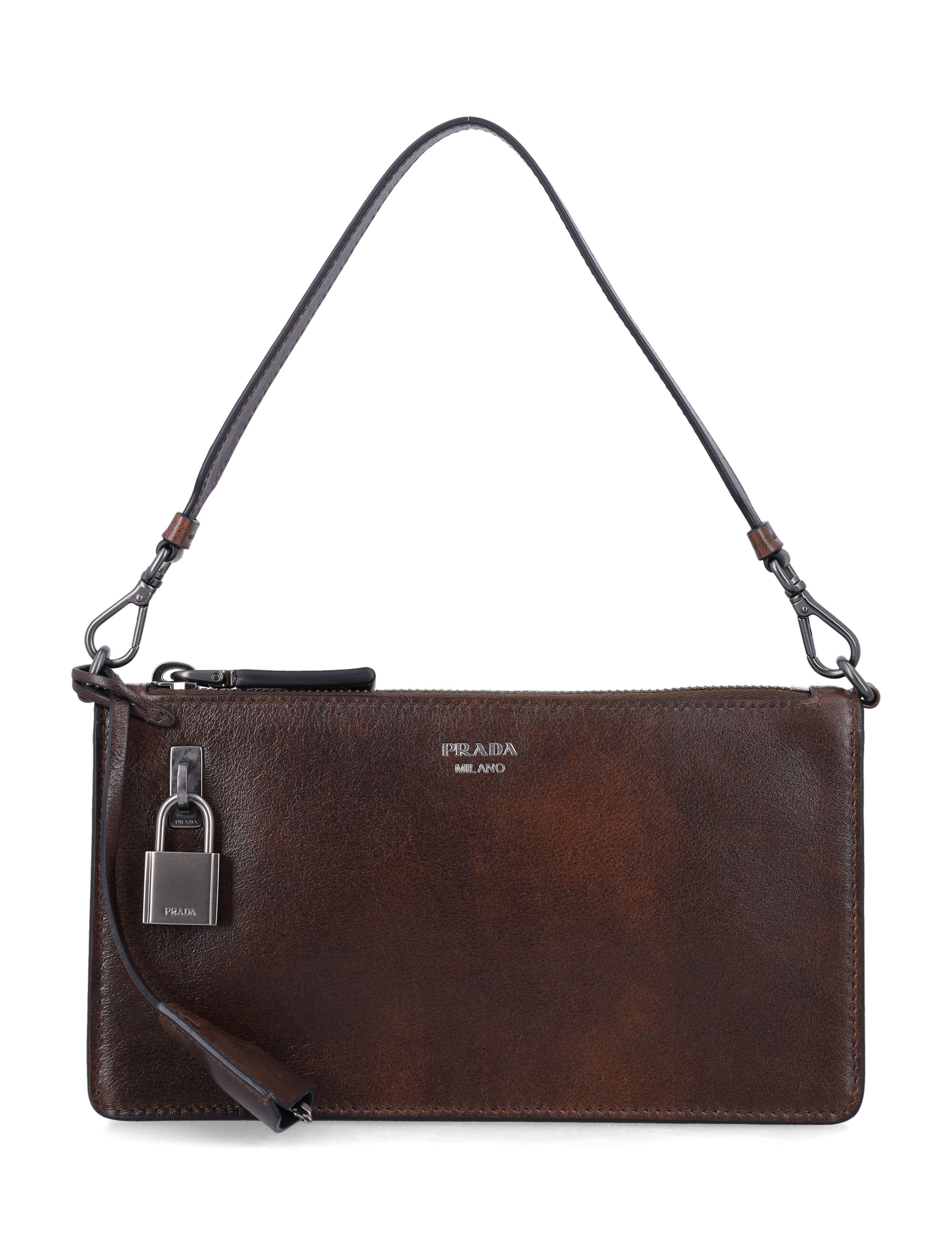Prada Leather Shoulder Pouch