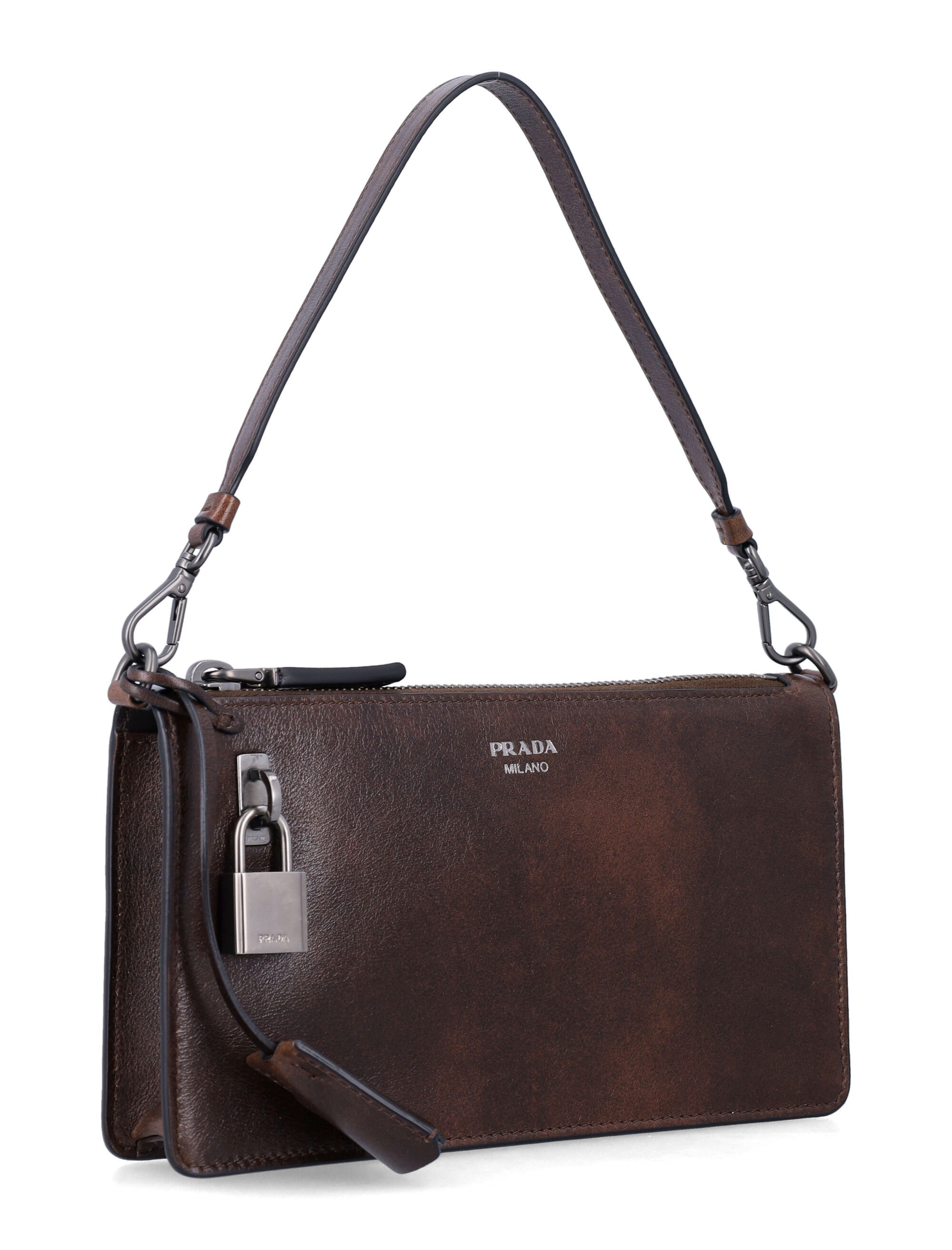 Prada Leather Shoulder Pouch