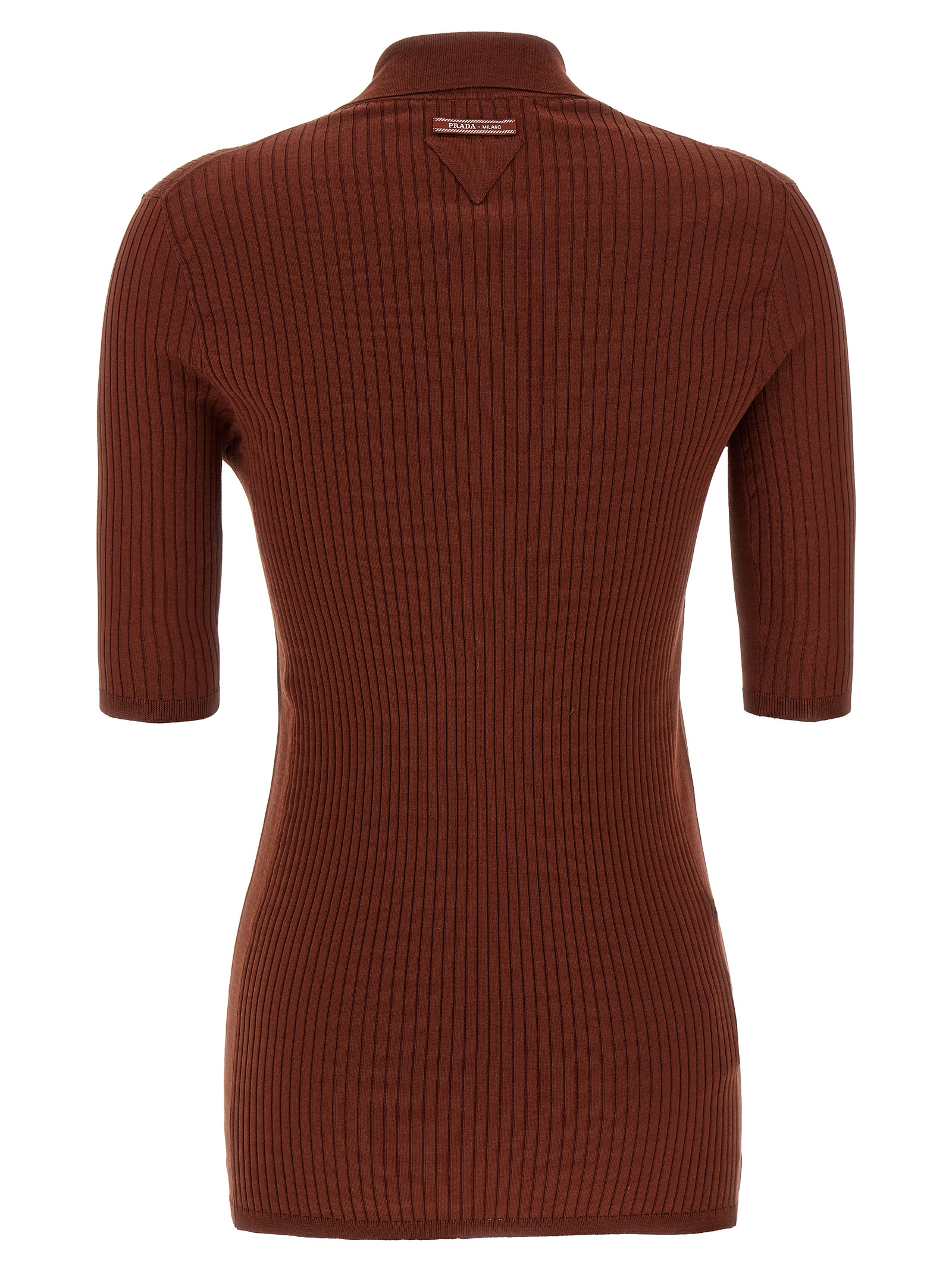 Prada Ribbed Polo Shirt