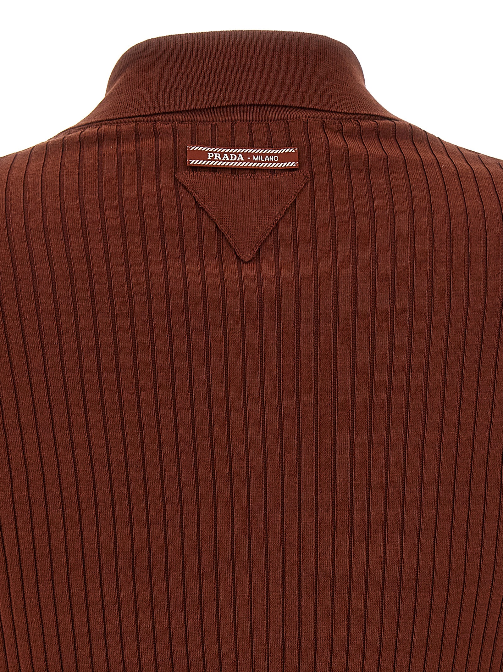 Prada Ribbed Polo Shirt