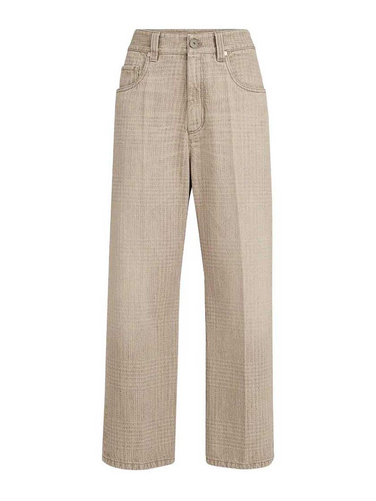 Brunello Cucinelli Prince Of Wales Denim Trousers