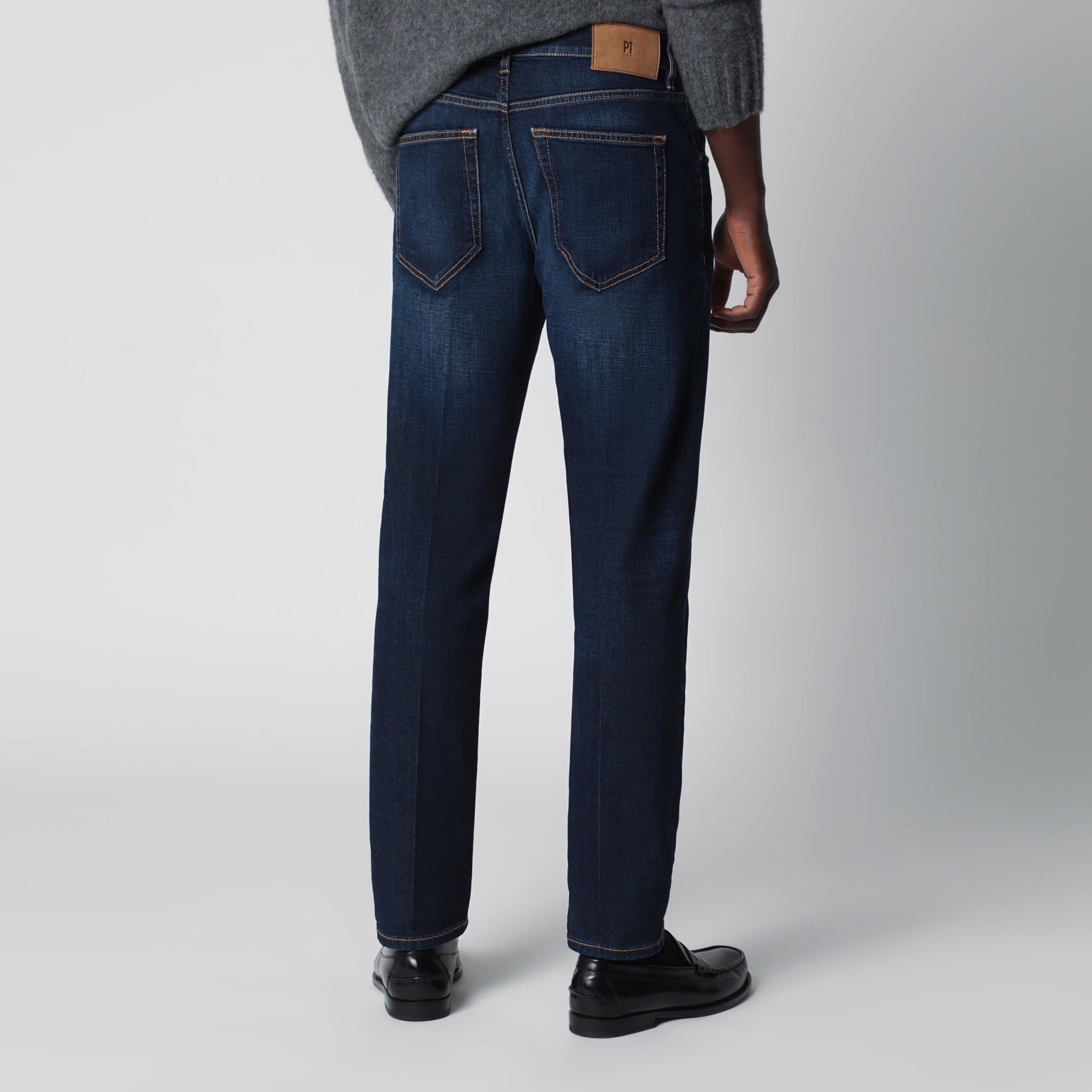 Pt torino denim Dark Blue Washed Jeans