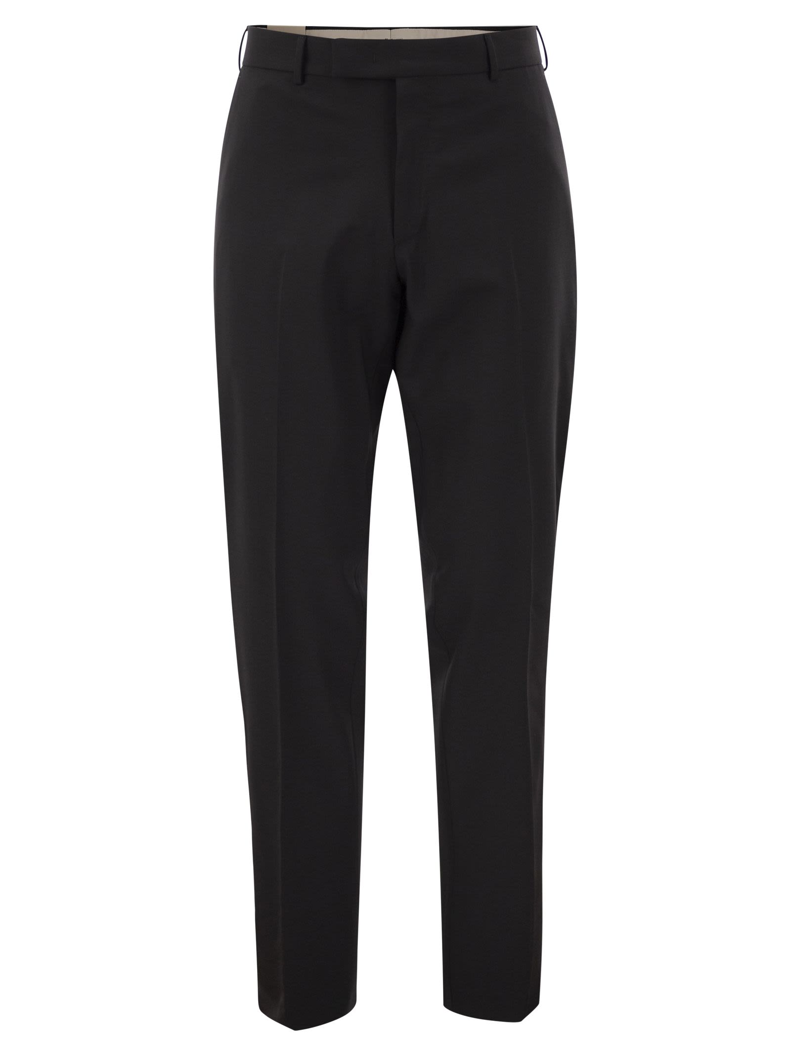 Pt Torino Rebel Flat - Stretch Virgin Wool Trouser
