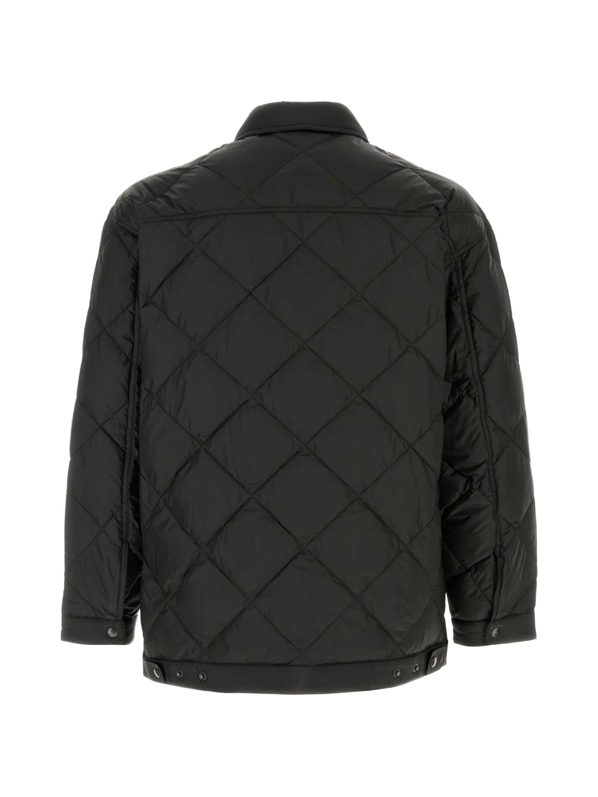 Prada Quilted Logo-Plaque Coat