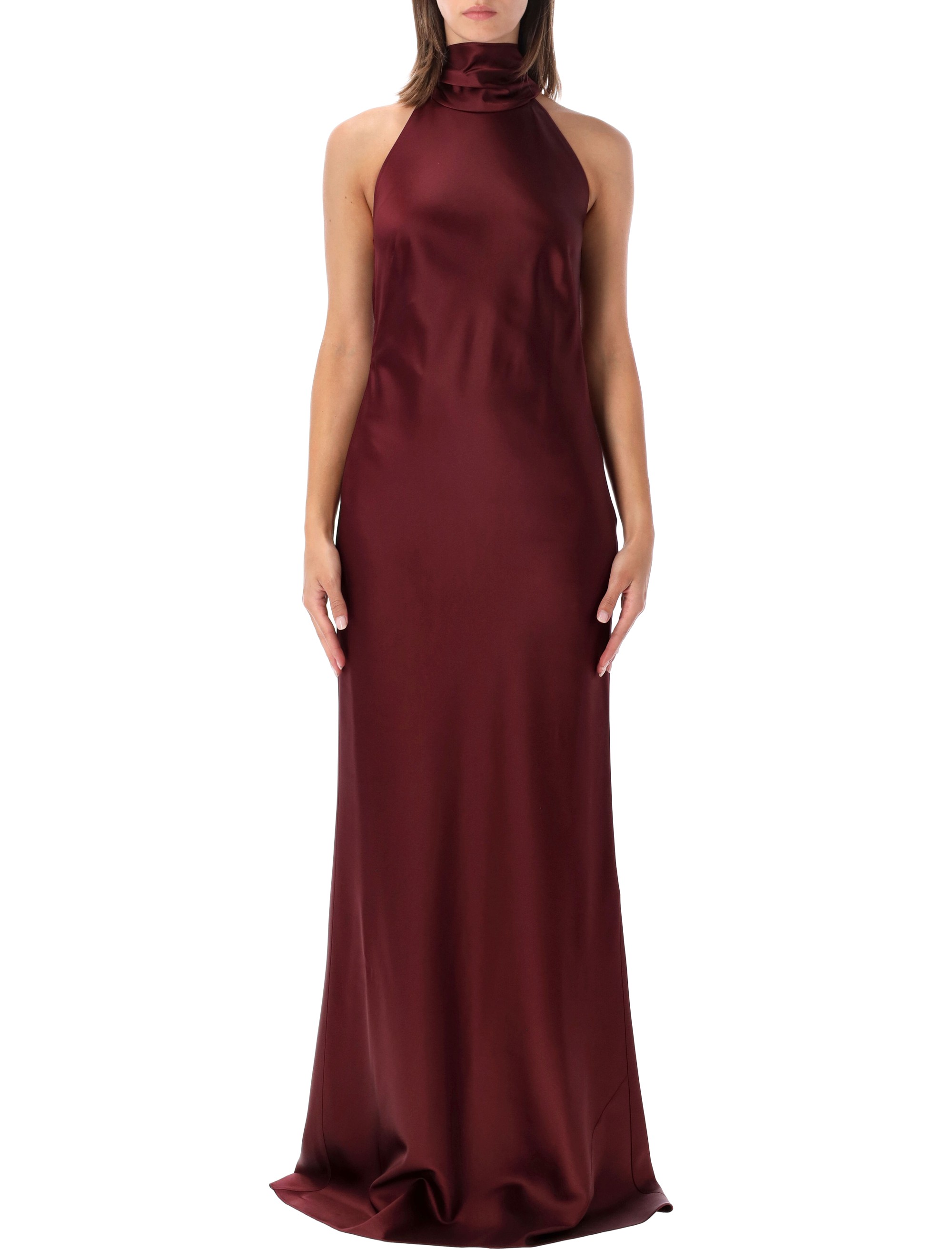 Ralph Lauren Chilton Satin Evening Dress