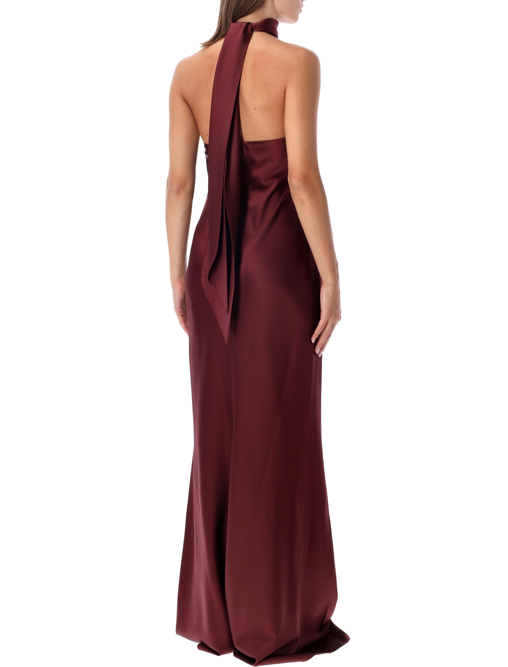 Ralph Lauren Chilton Satin Evening Dress