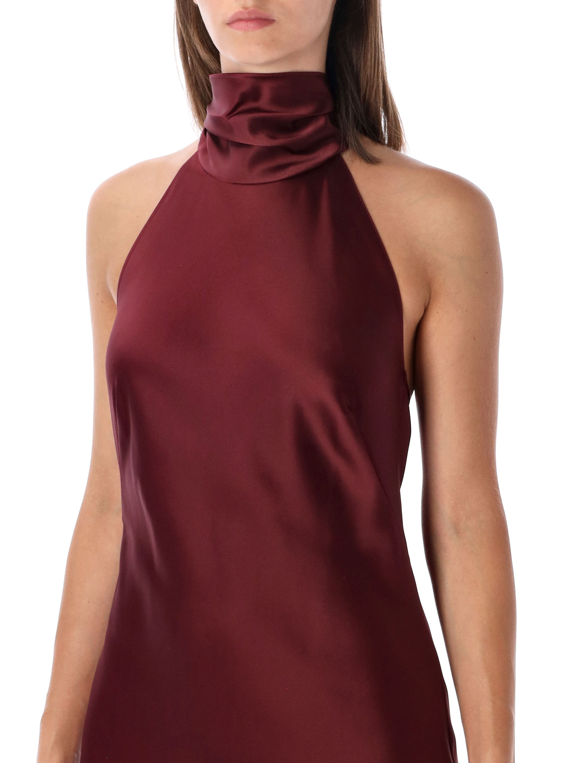 Ralph Lauren Chilton Satin Evening Dress