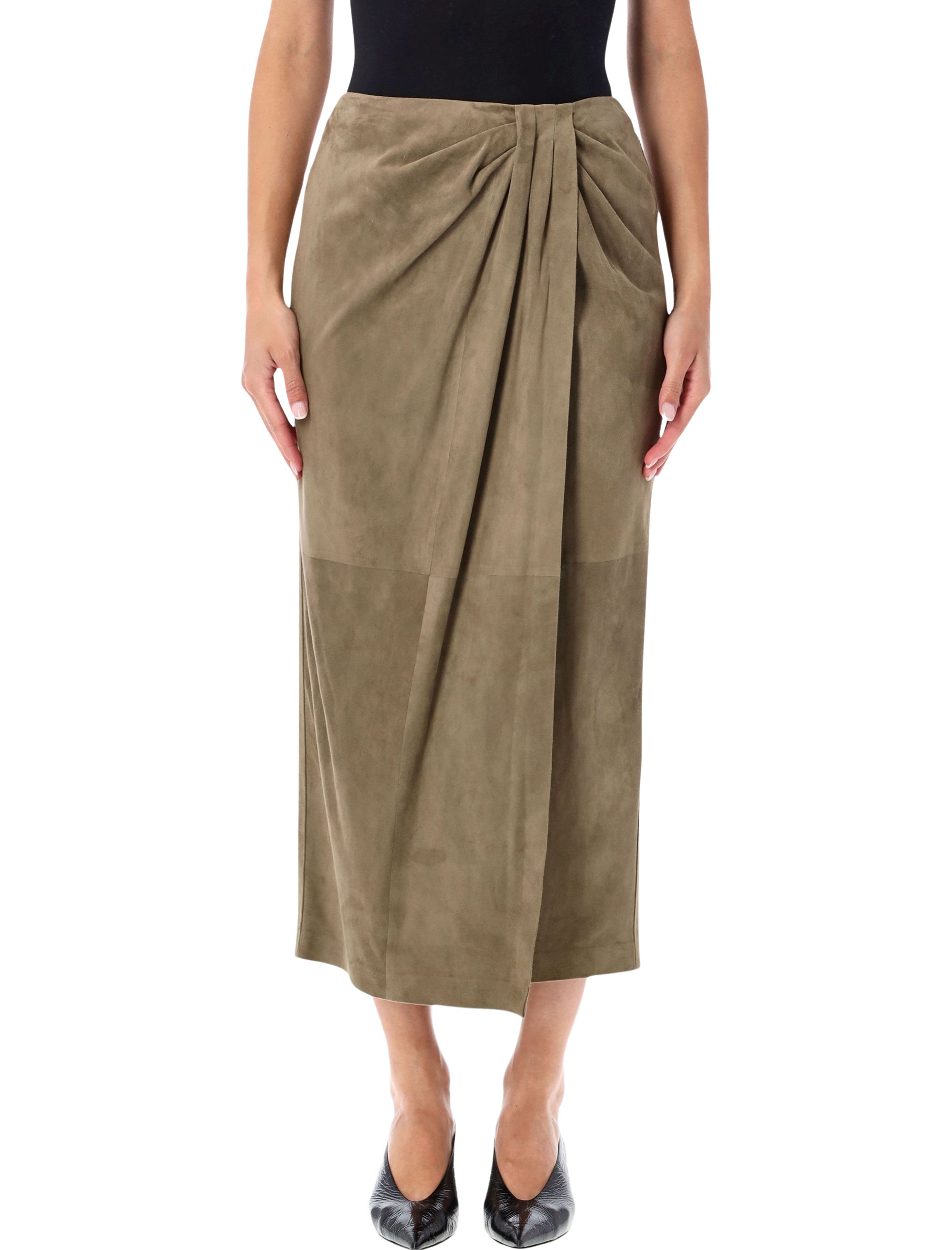 Ralph Lauren Teegan Suede Skirt