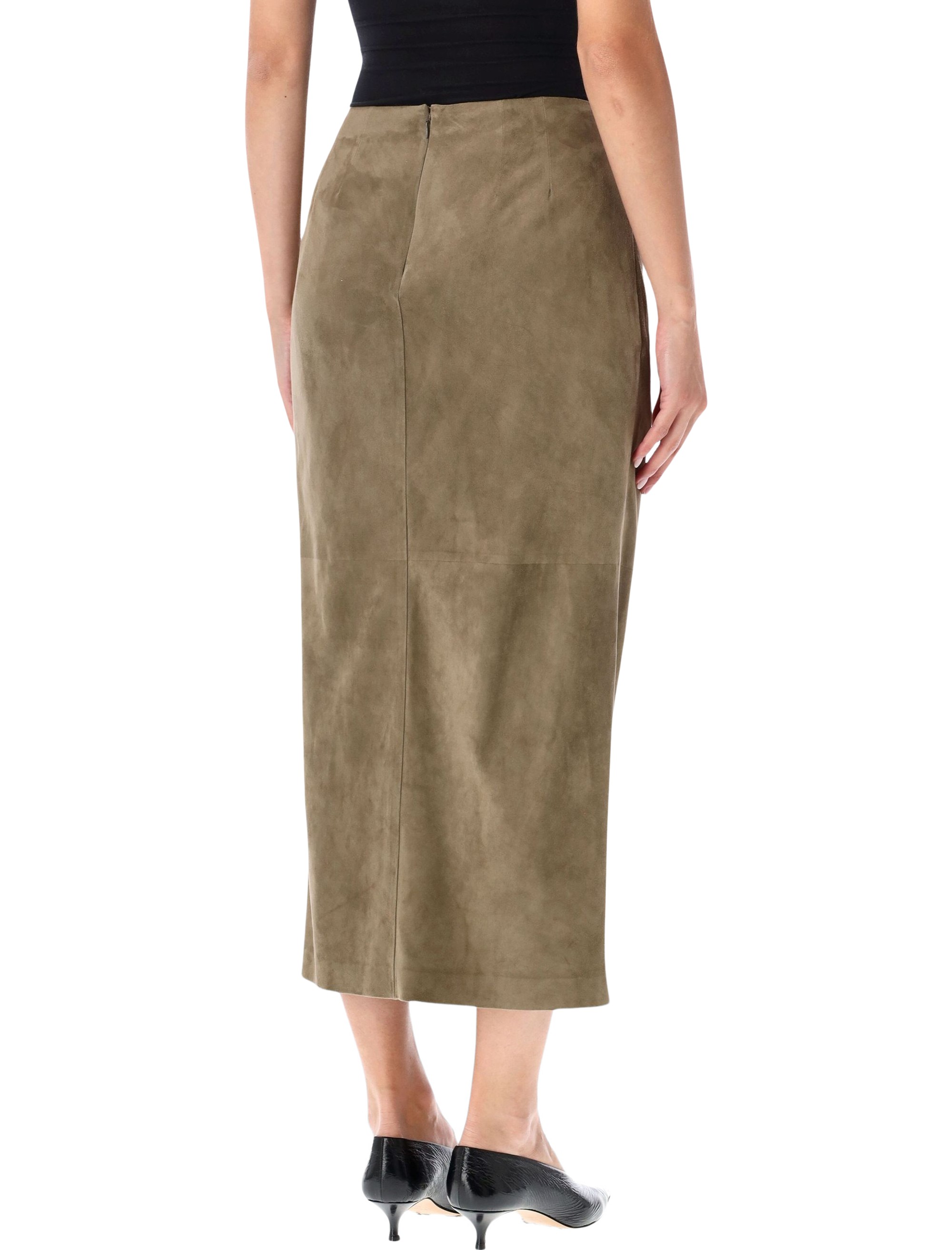 Ralph Lauren Teegan Suede Skirt