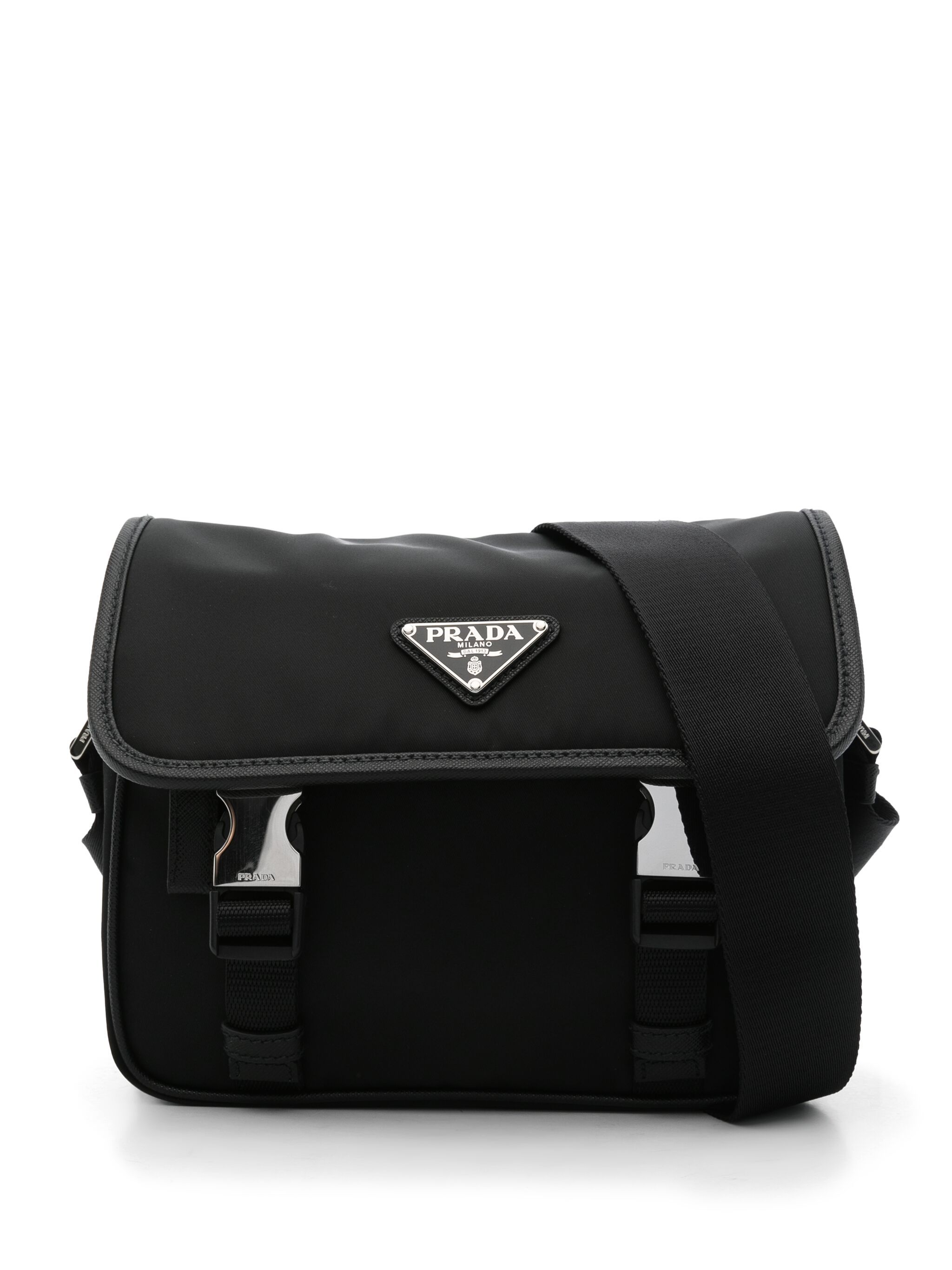 Prada Re-Nylon And Saffiano Leather Shoulder B