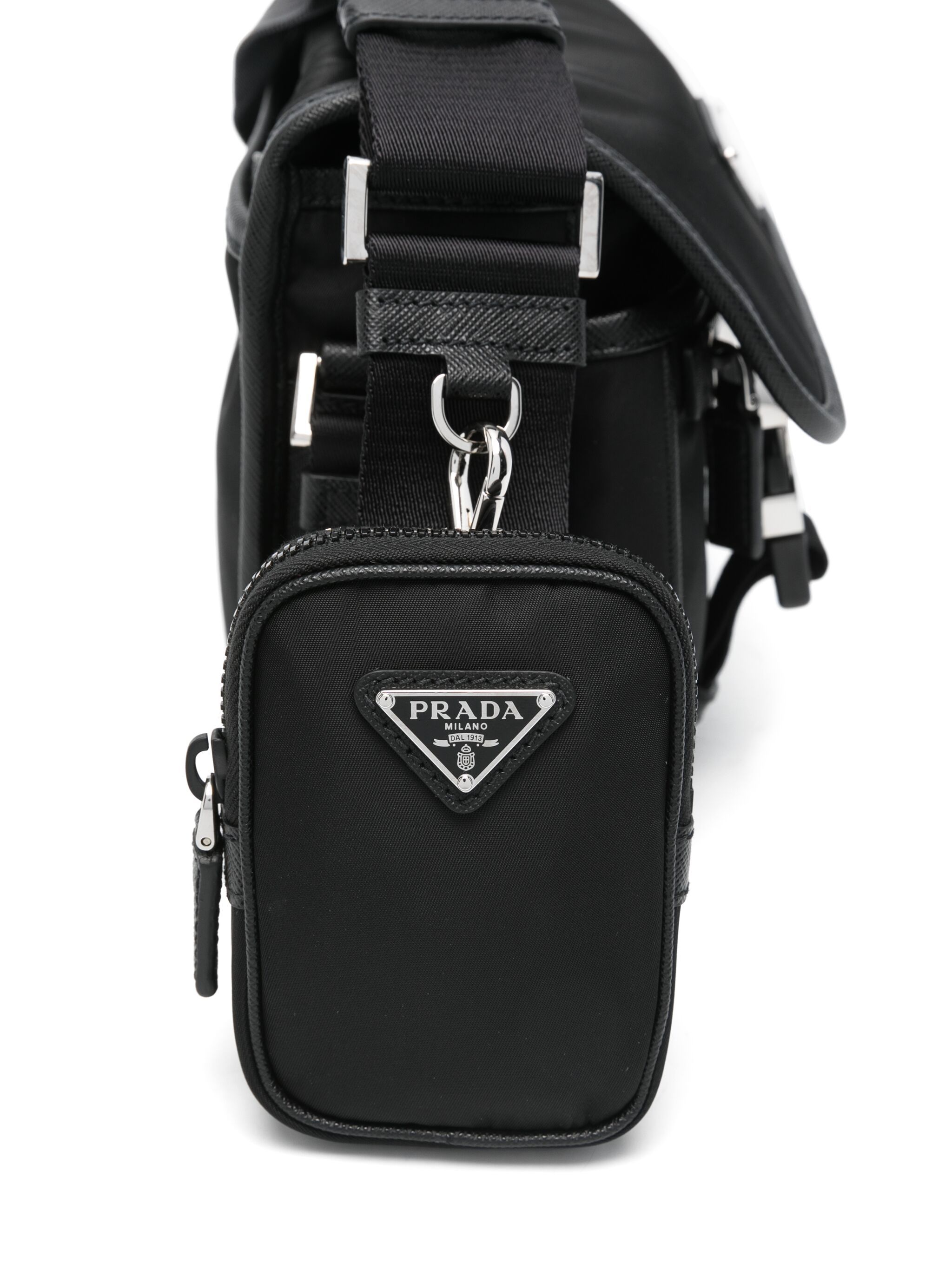 Prada Re-Nylon And Saffiano Leather Shoulder B