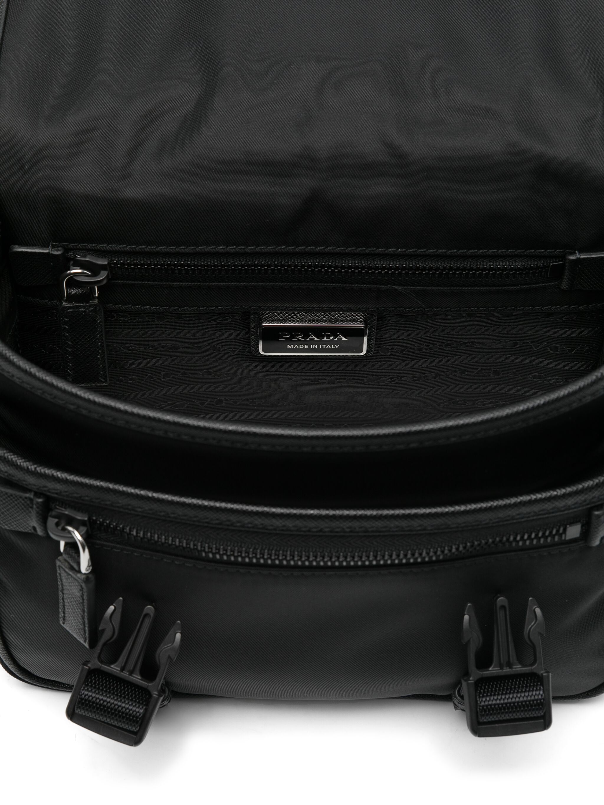Prada Re-Nylon And Saffiano Leather Shoulder B