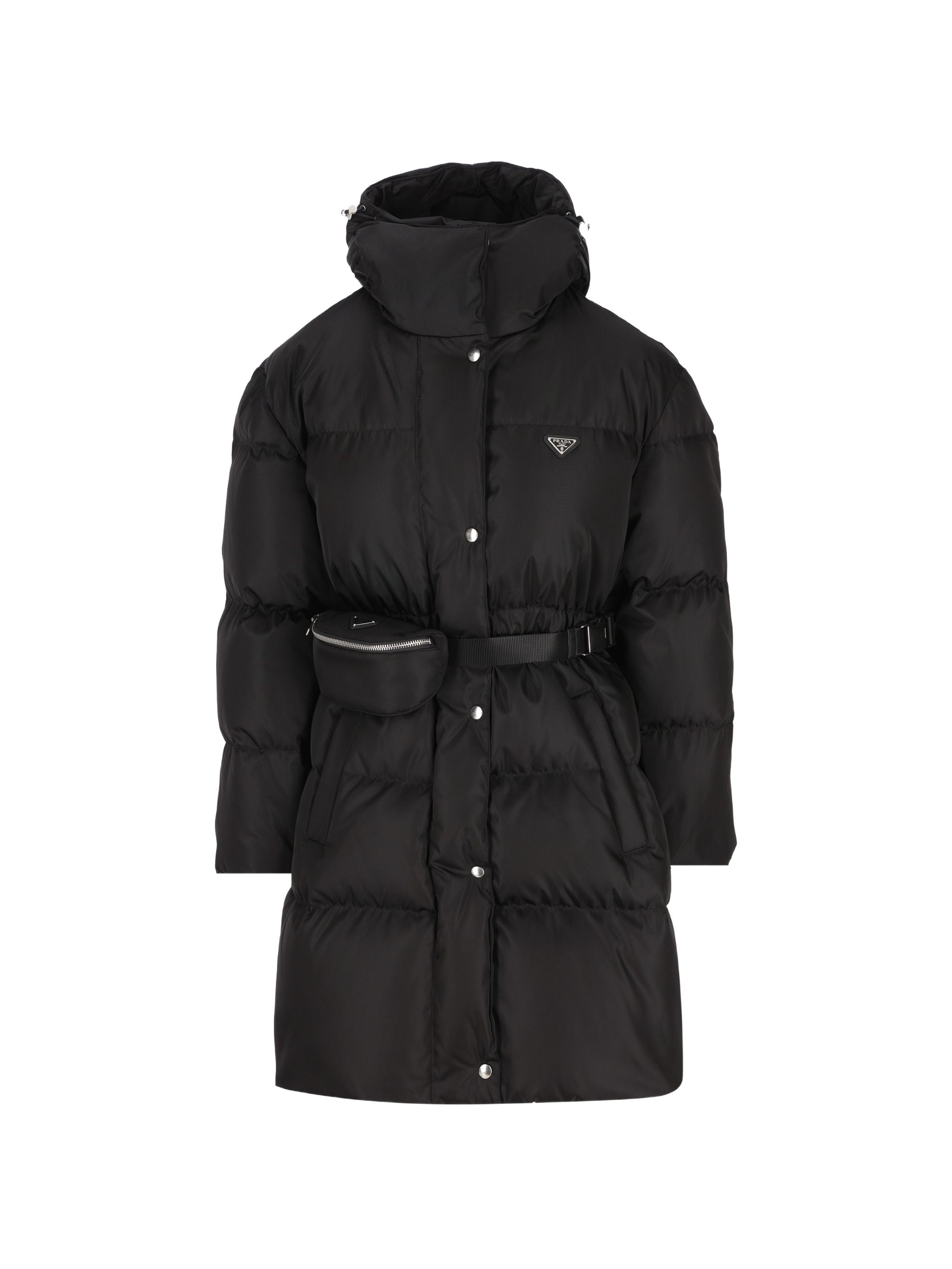 Prada Re-Nylon Belted Padded Coat