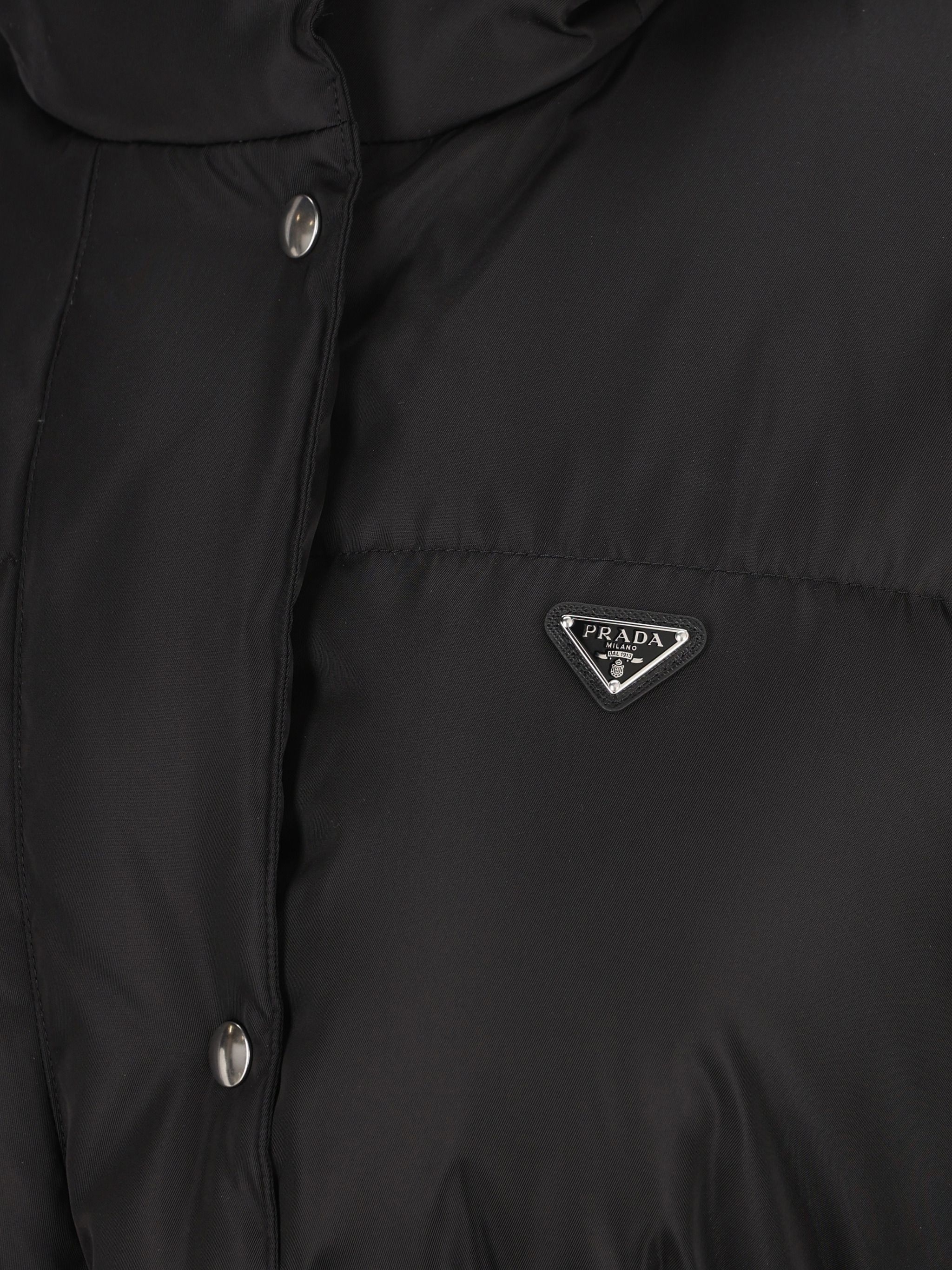 Prada Re-Nylon Belted Padded Coat