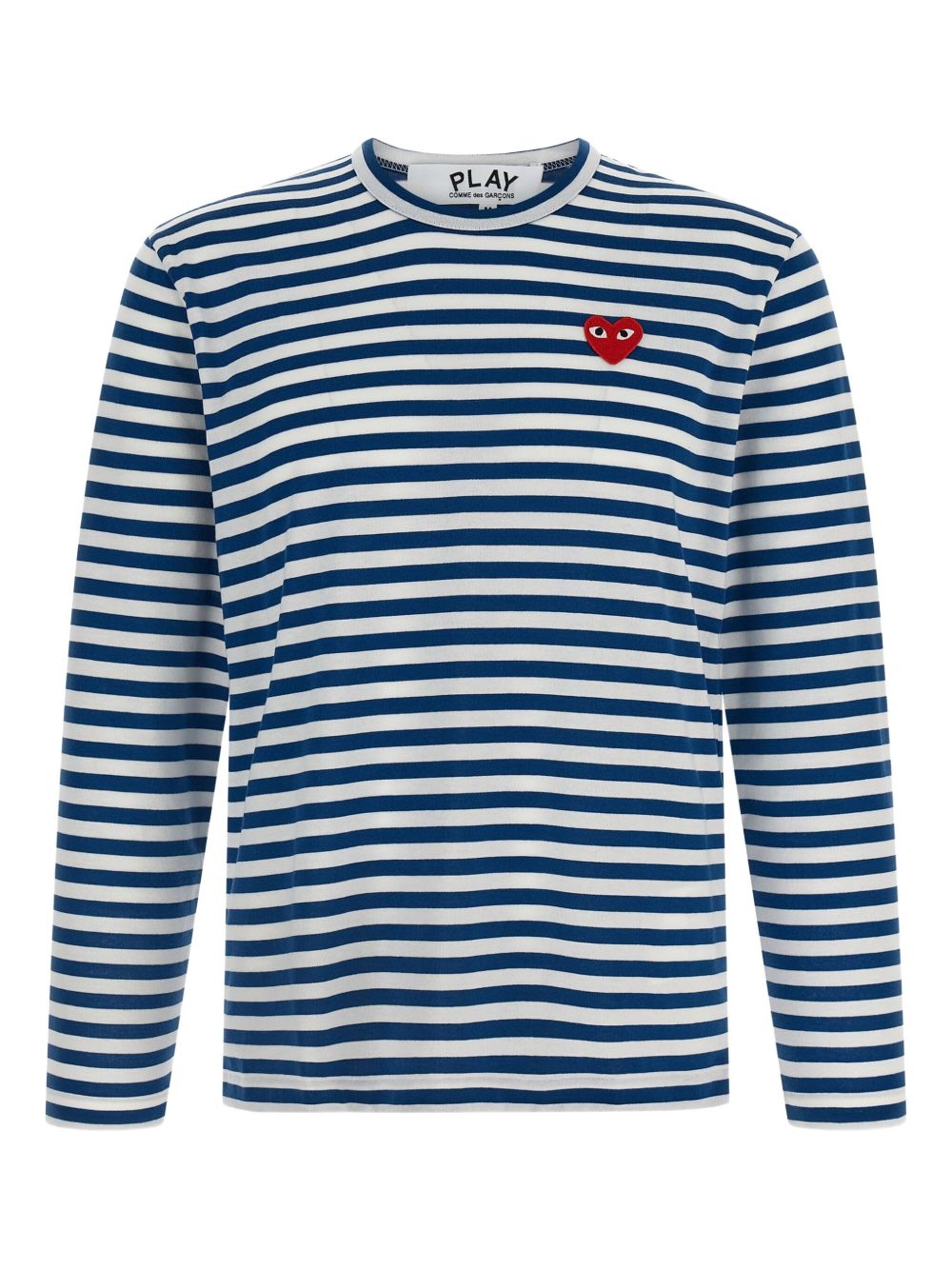 Comme Des Garçons Red Heart Striped Cotton T-Shirt