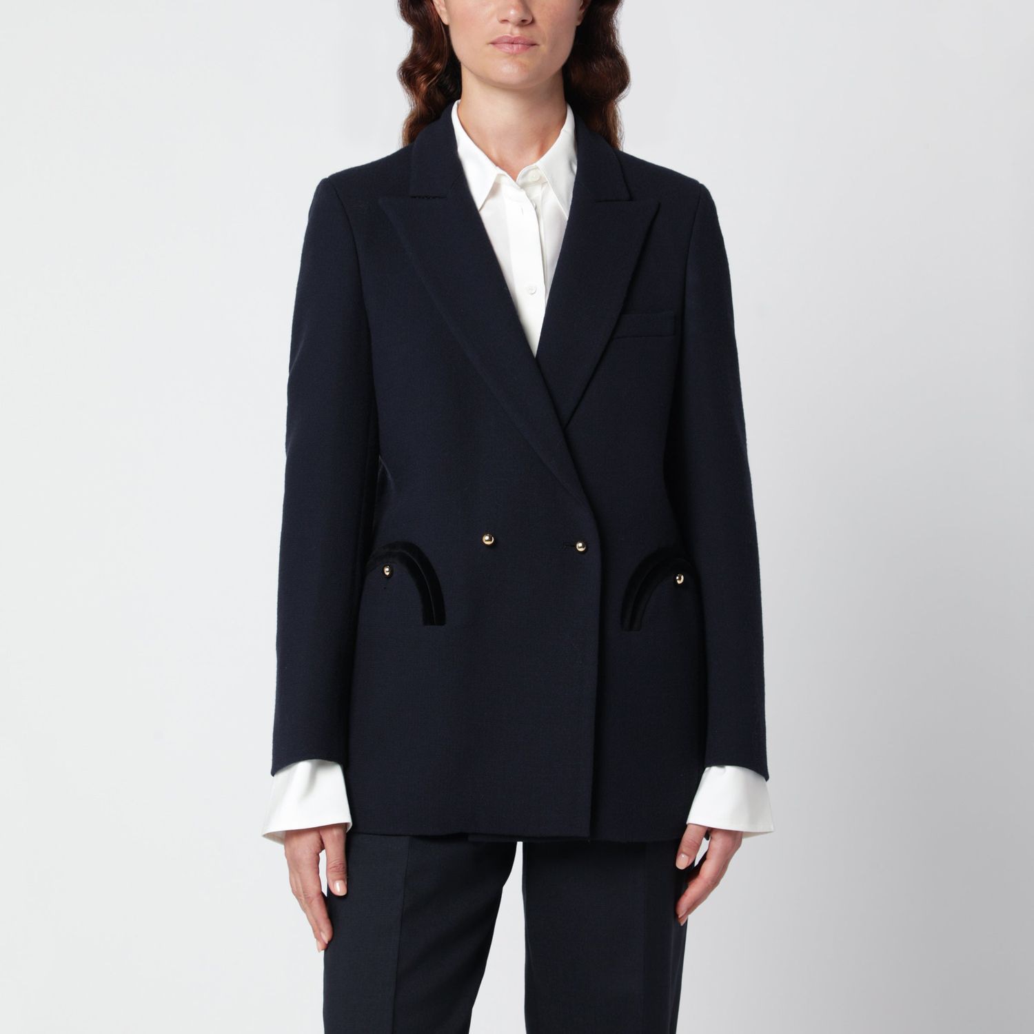 Blaze Milano Resolute Everyday Blazer In Navy Wool
