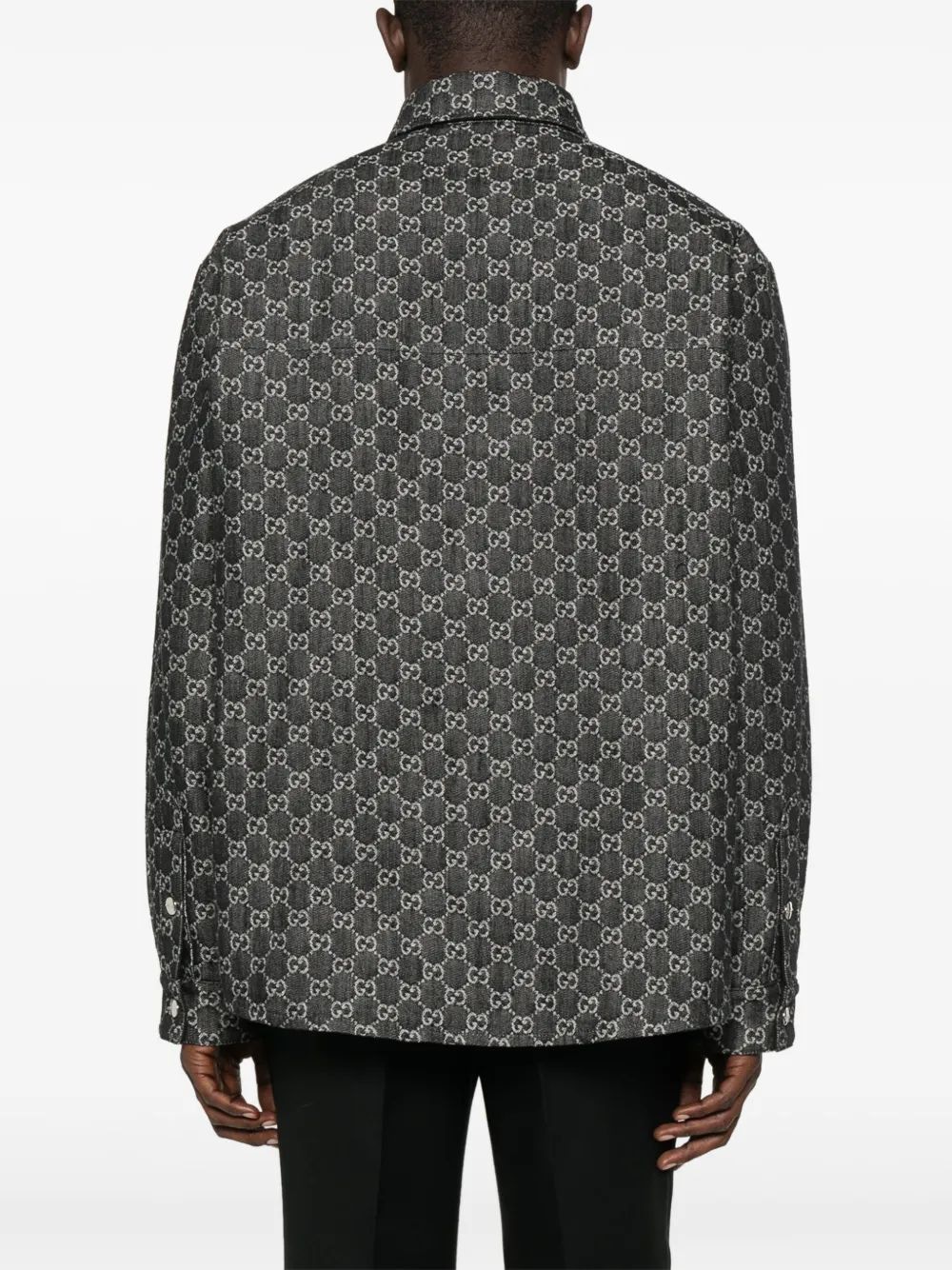 Gucci Reversible Wool And Denim Gg Shirt