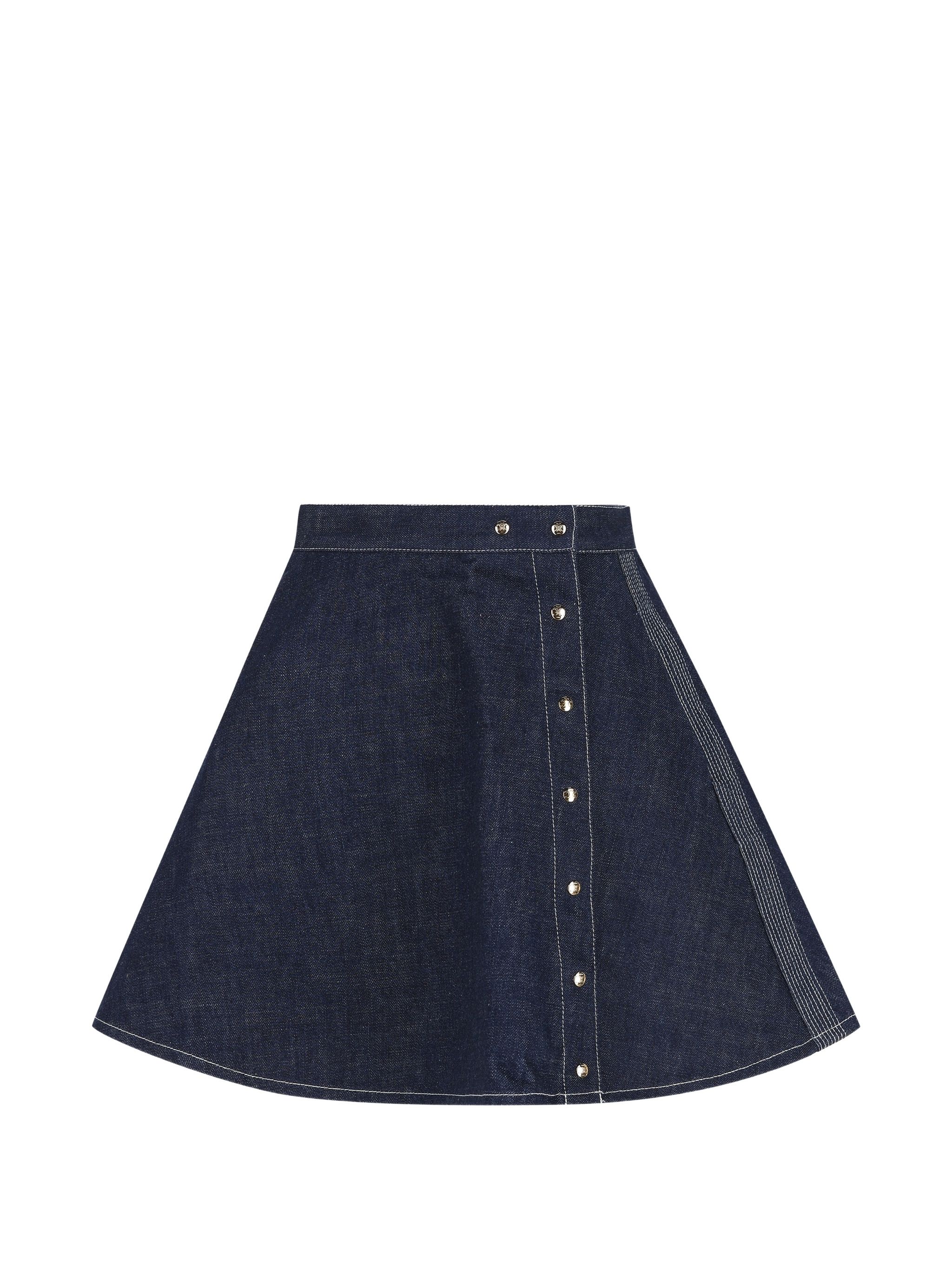 Celine Rinsed Peplum Skirt