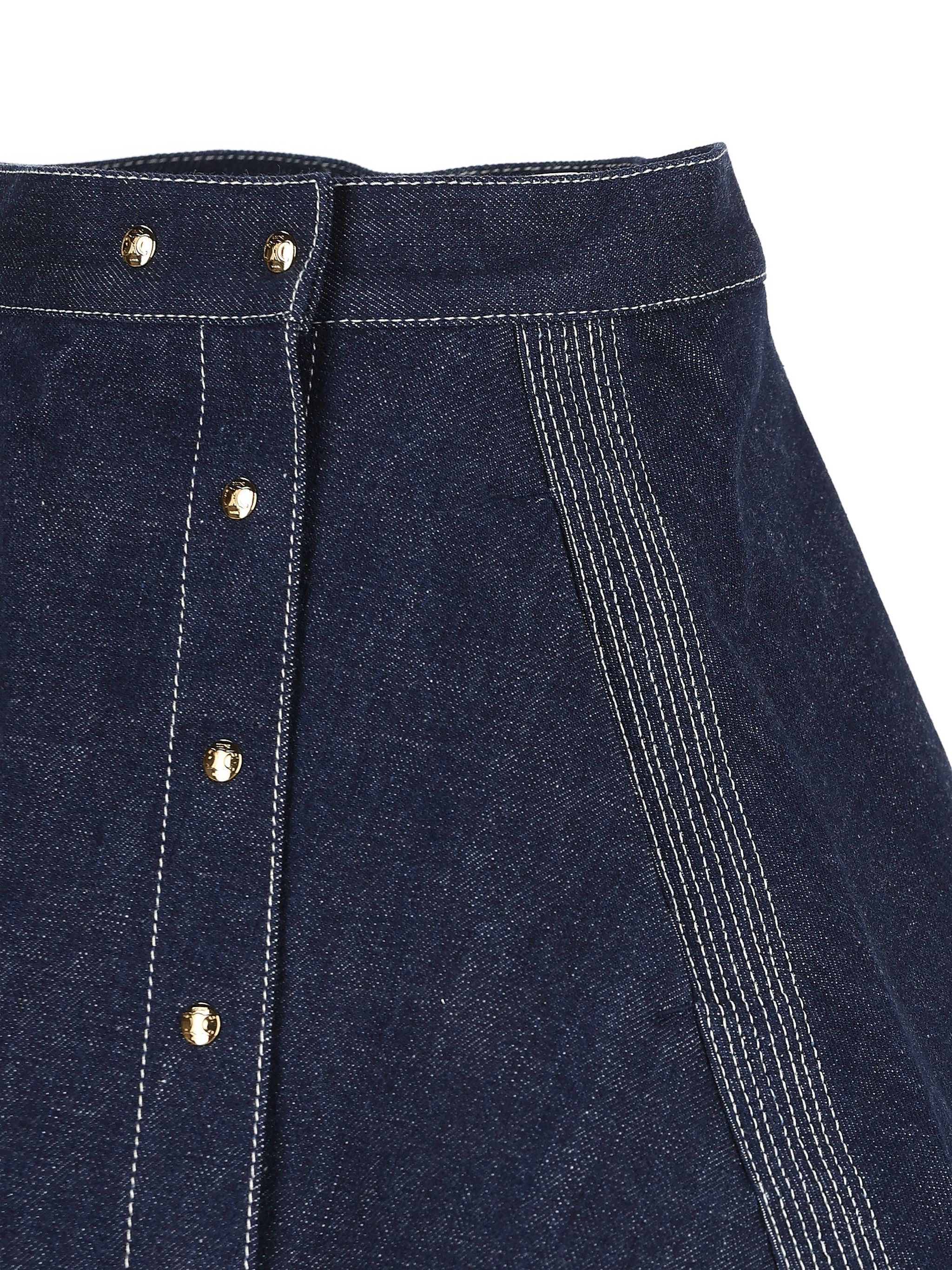 Celine Rinsed Peplum Skirt