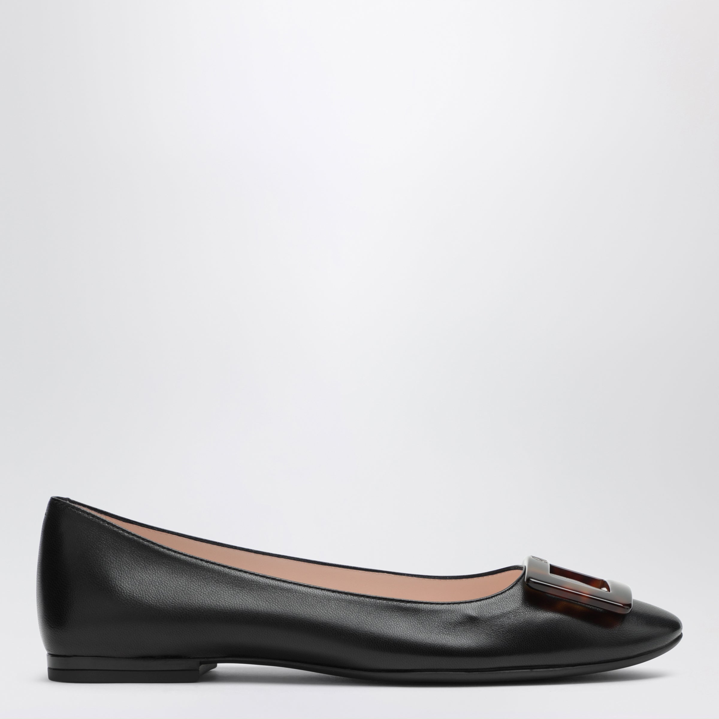 Roger Vivier U Look Ballet Flats In Black Leather