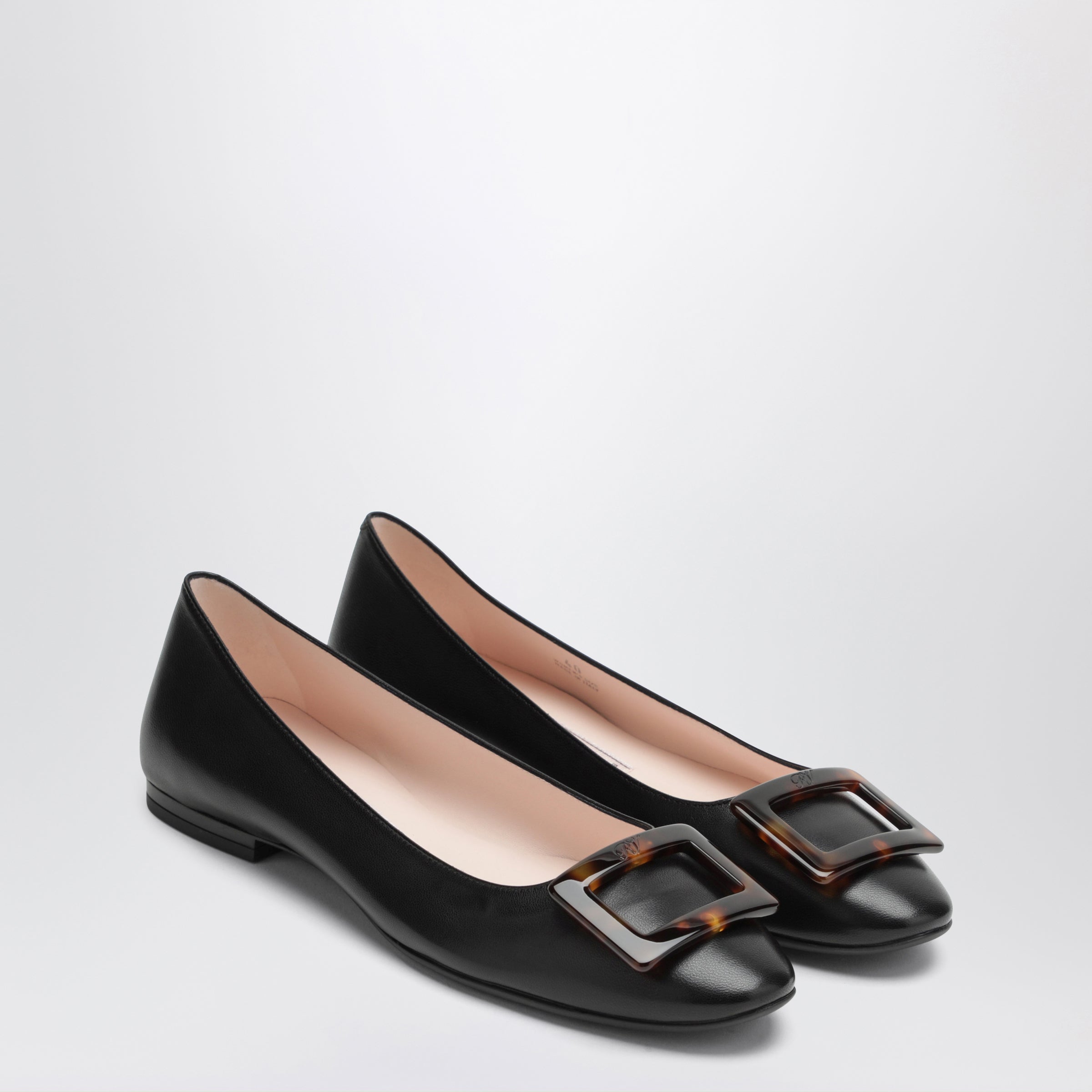 Roger Vivier U Look Ballet Flats In Black Leather