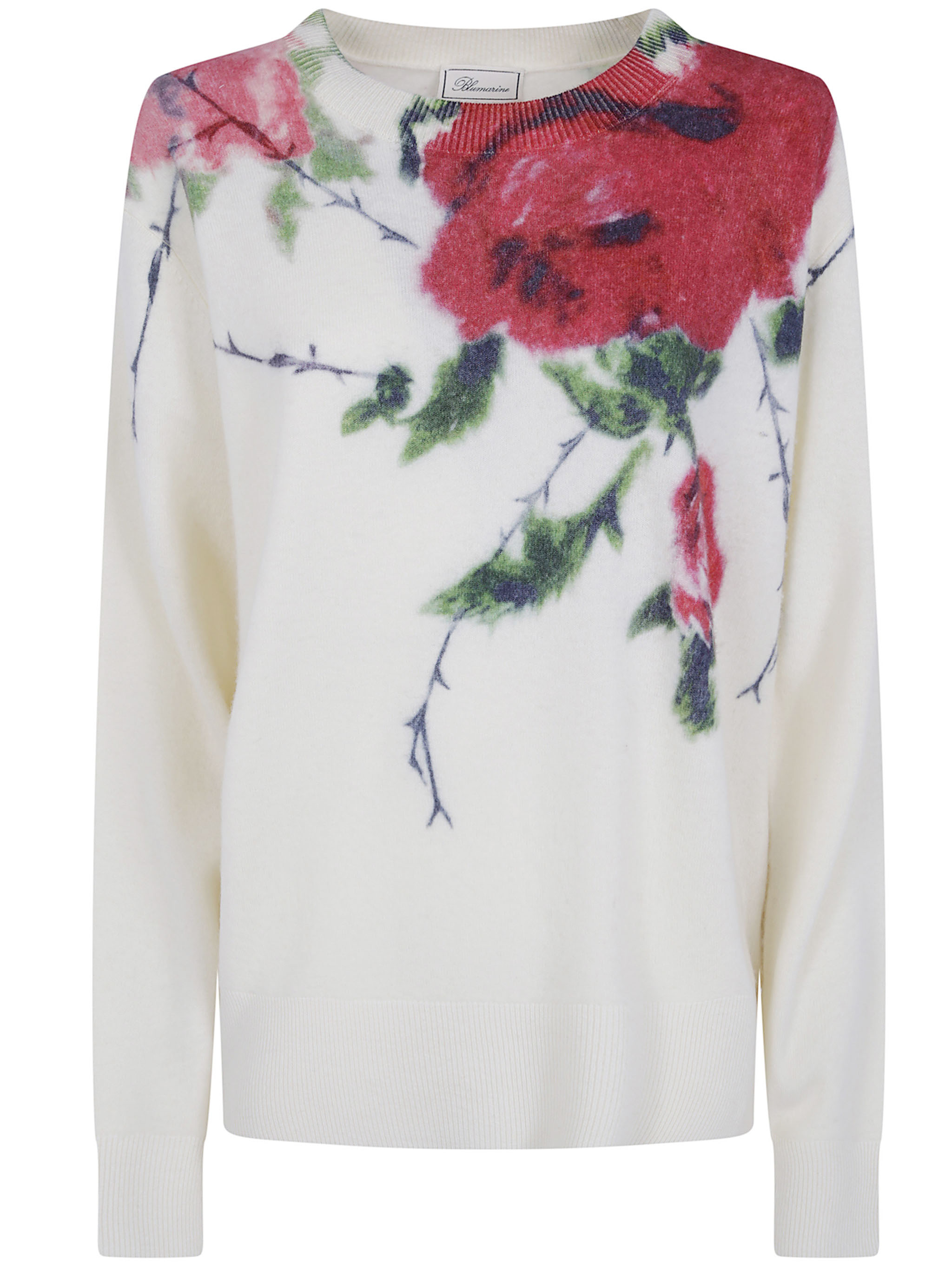 Blumarine Rose Print Sweater