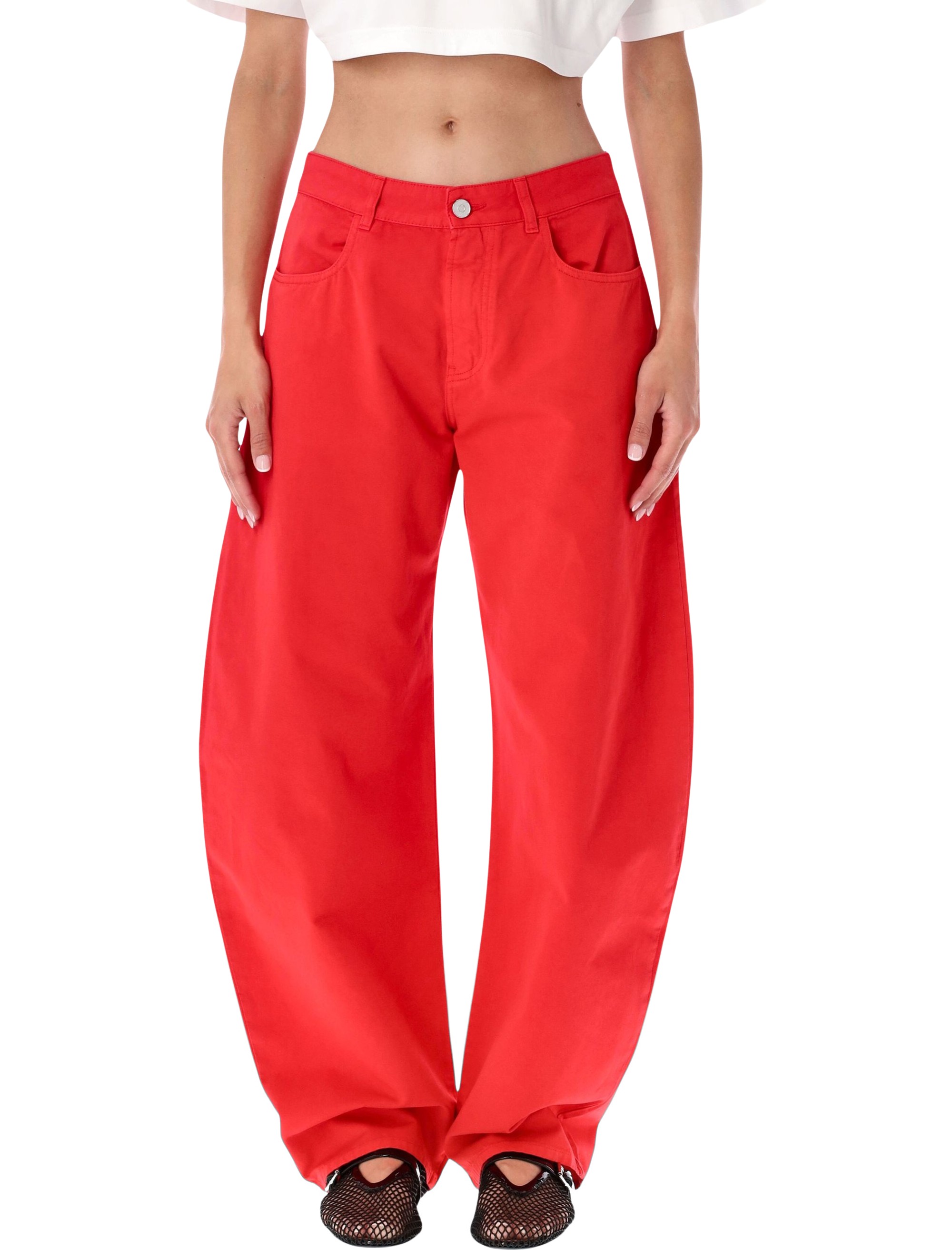 Alaïa Alaia Round Pants Tinted Denim