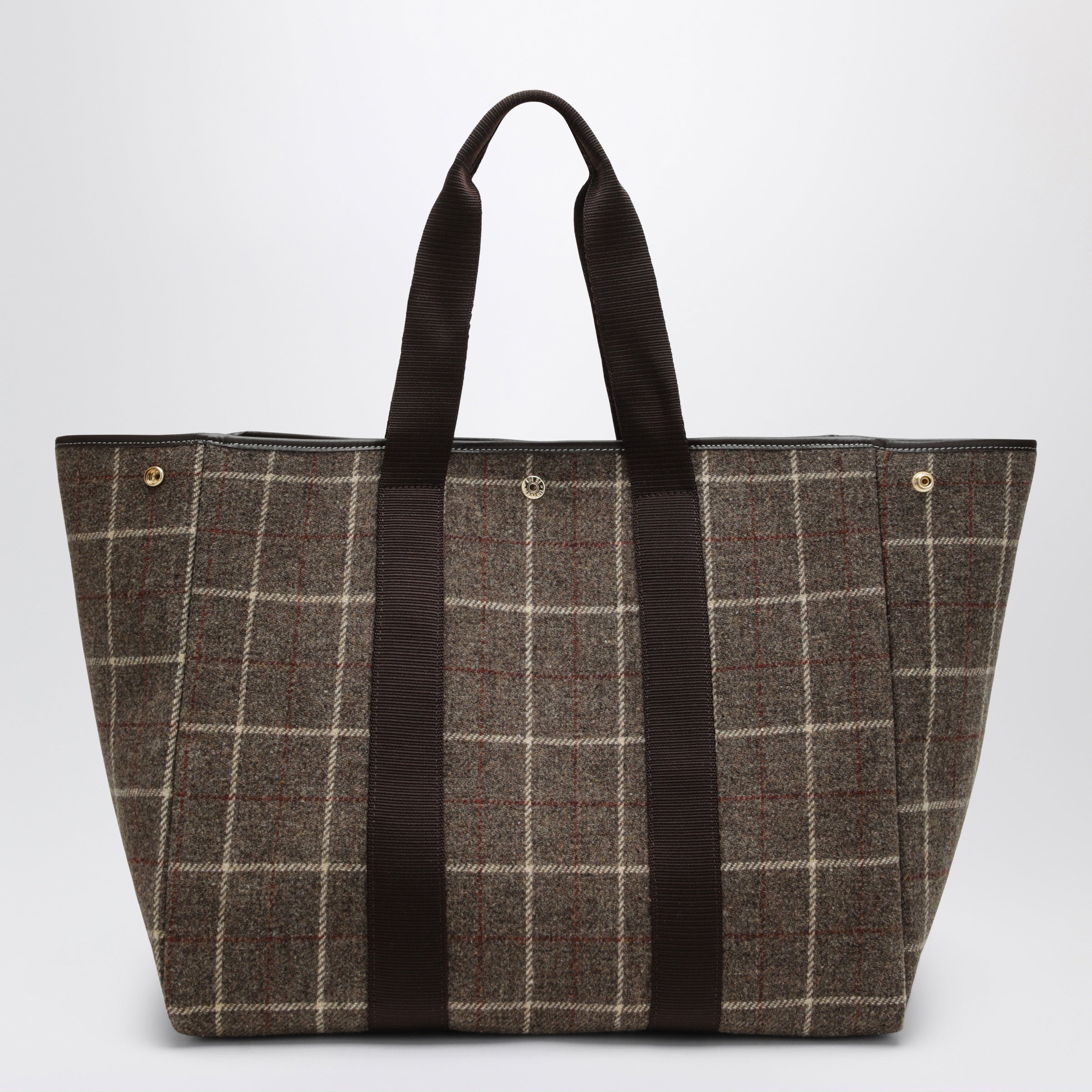Rue de Verneuil Brown Tartan Traversée L Tote Bag
