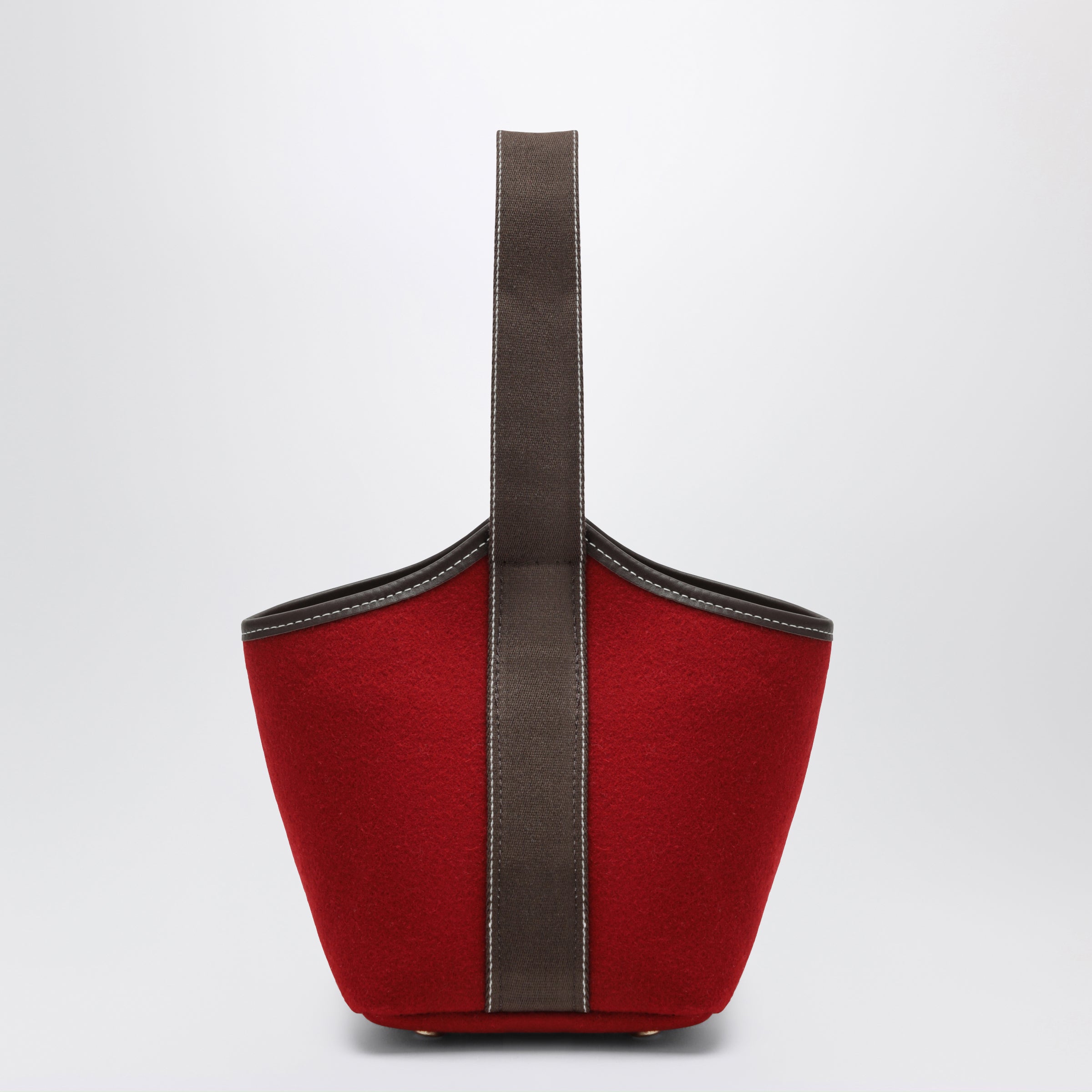 Rue de Verneuil Narita S Red Flannel Bucket Bag