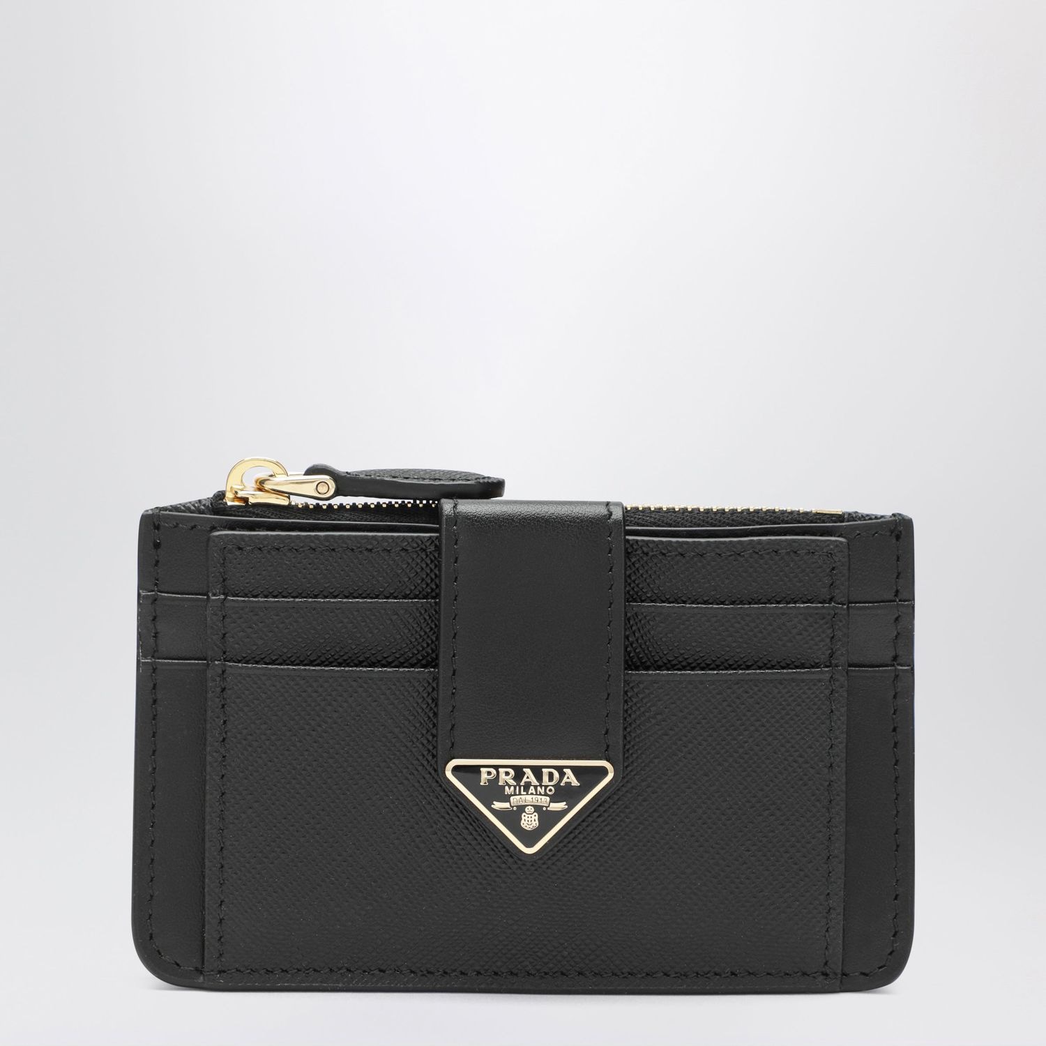 Prada Saffiano And Smooth Leather Card Holder