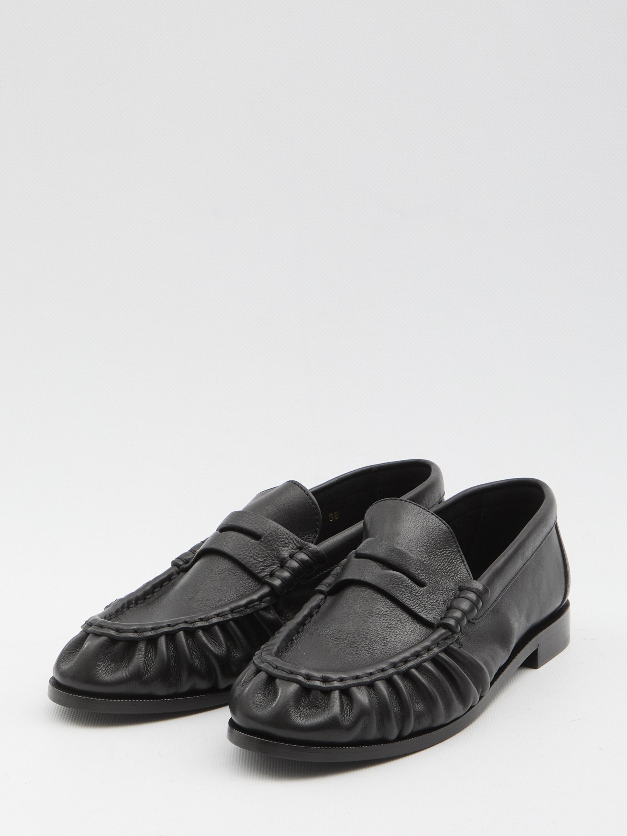 Saint Laurent Black Leather Sandals