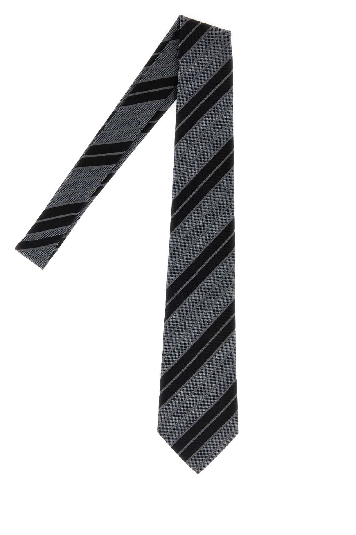 Saint Laurent Cravate Rayures Trame