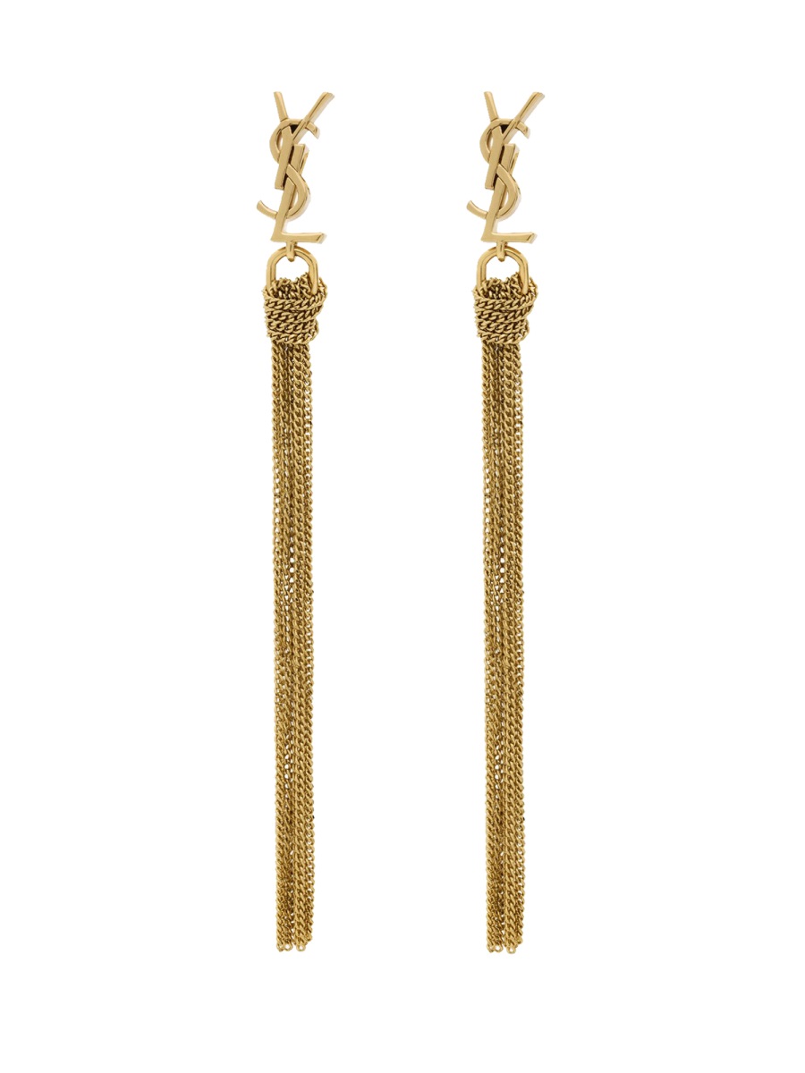 Saint Laurent Orecchini Con Logo