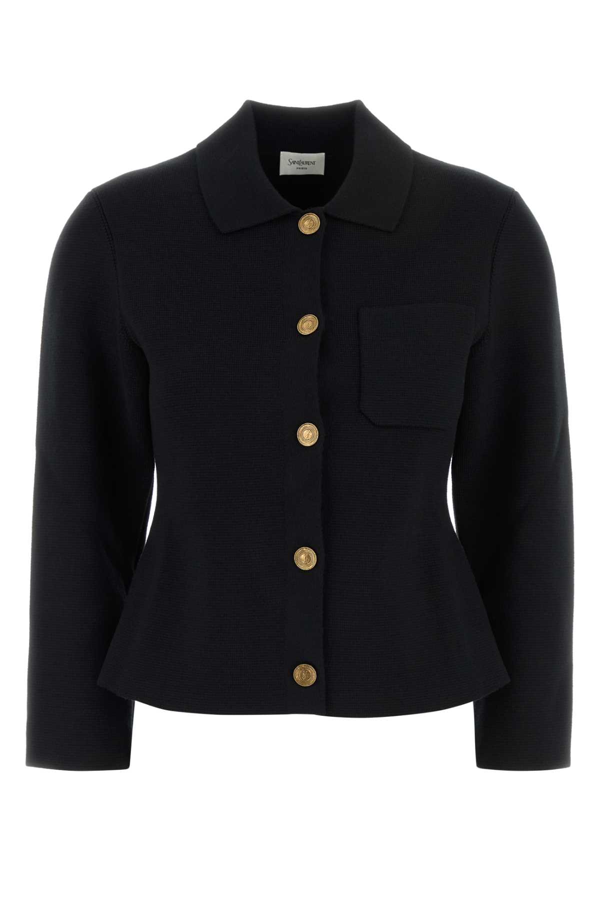 Saint Laurent Veste Courte Poche Plaquee Lai