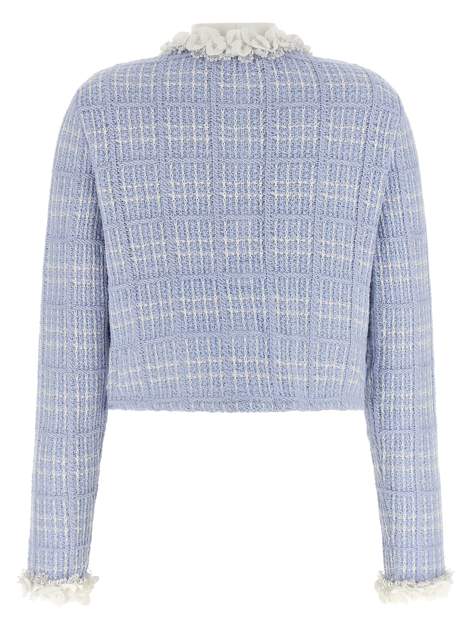 Self-Portrait Self Portrait Check Knit Jacket